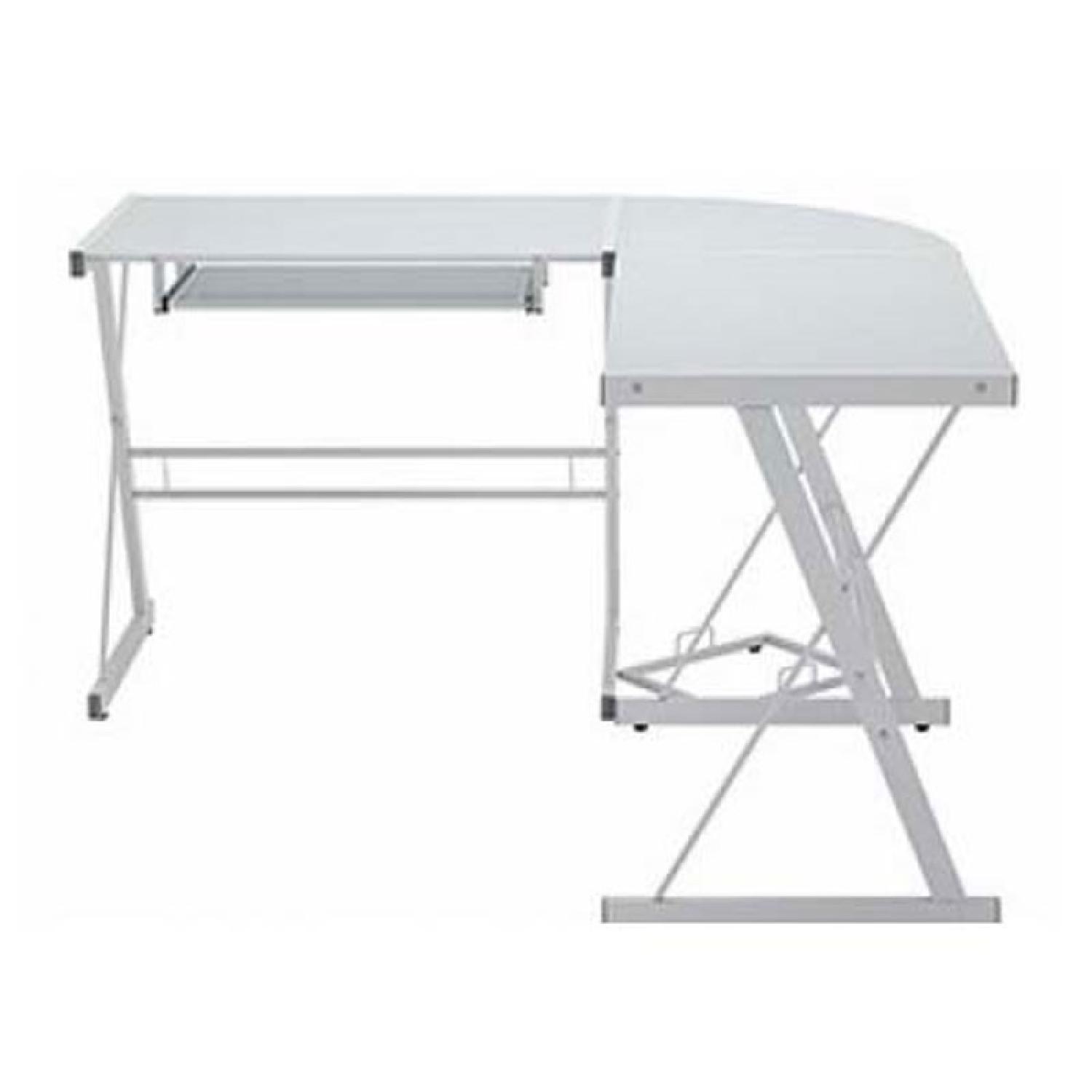 Walker Edison Elite Soreno Glass L-Shaped Desk - image-0