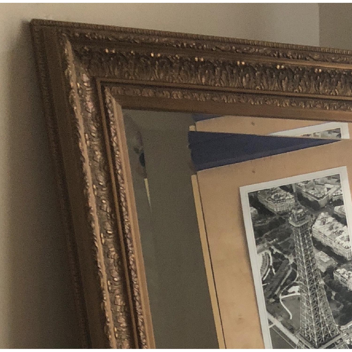 West Frames Embossed Wood Frame Floor Mirror in Antique Gold - image-2