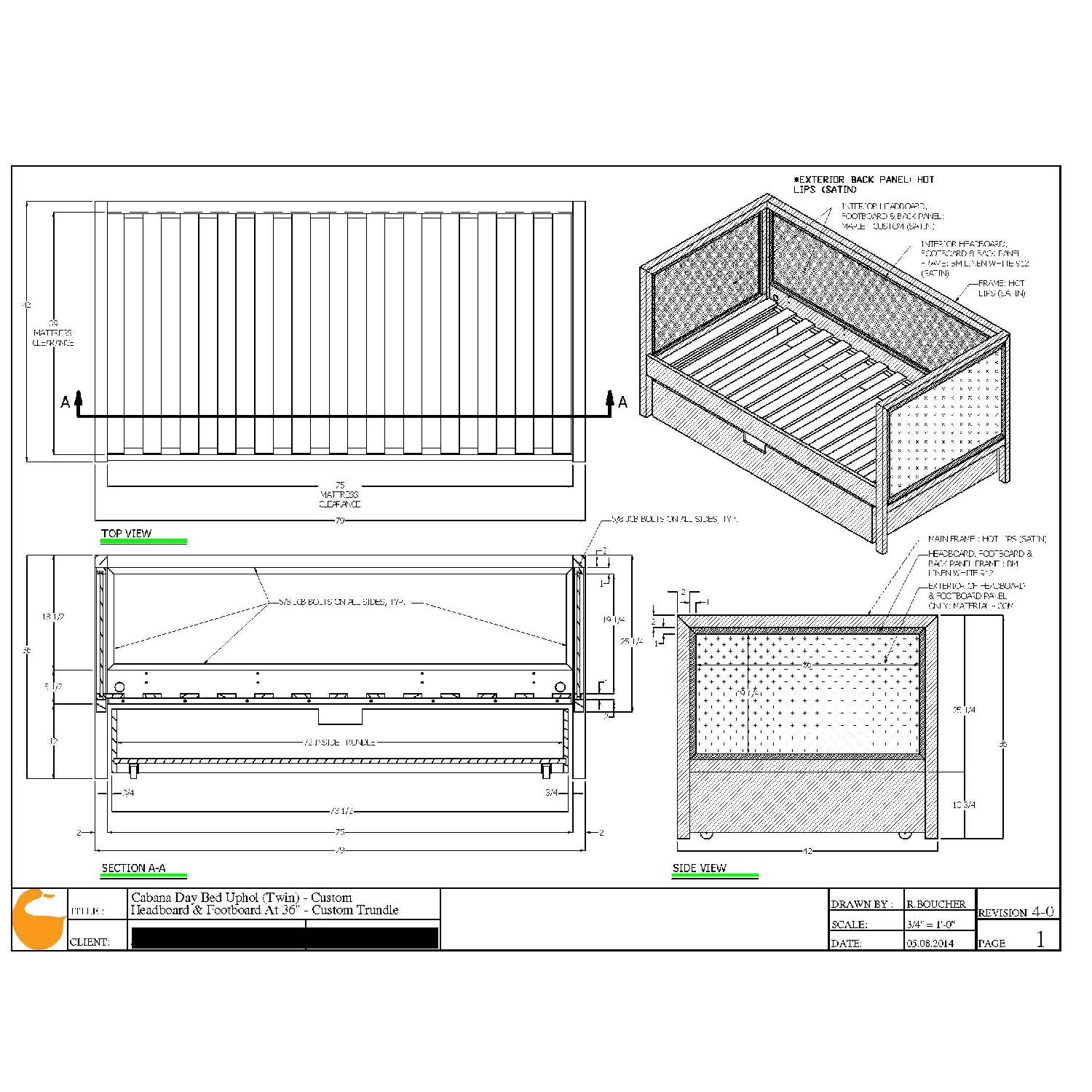 DucDuc Custom Twin Daybed w/ Trundle/Storage - image-8