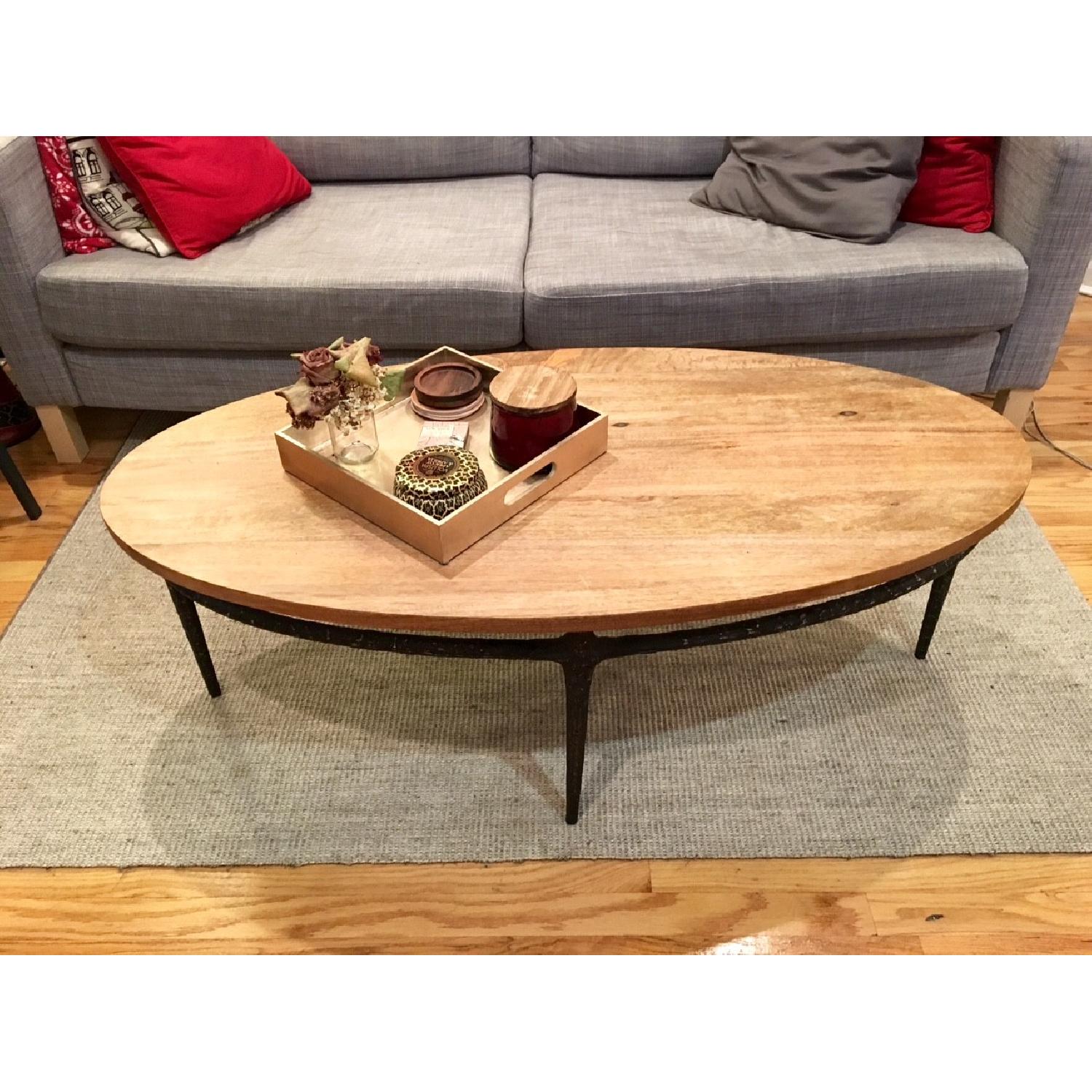 West Elm Cast Base Coffee Table - image-3