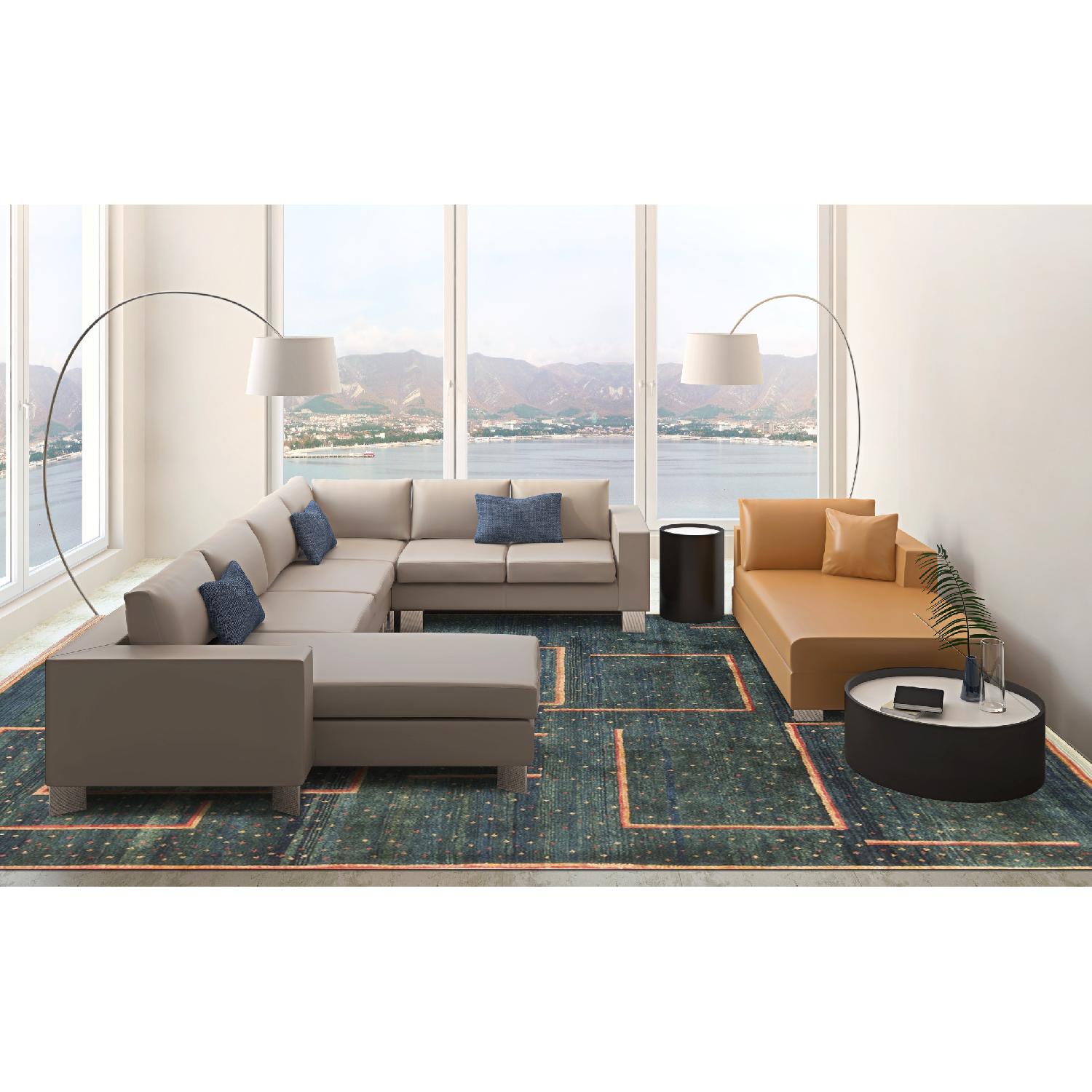 Modern Contemporary Hand Knotted Wool Rug - image-3