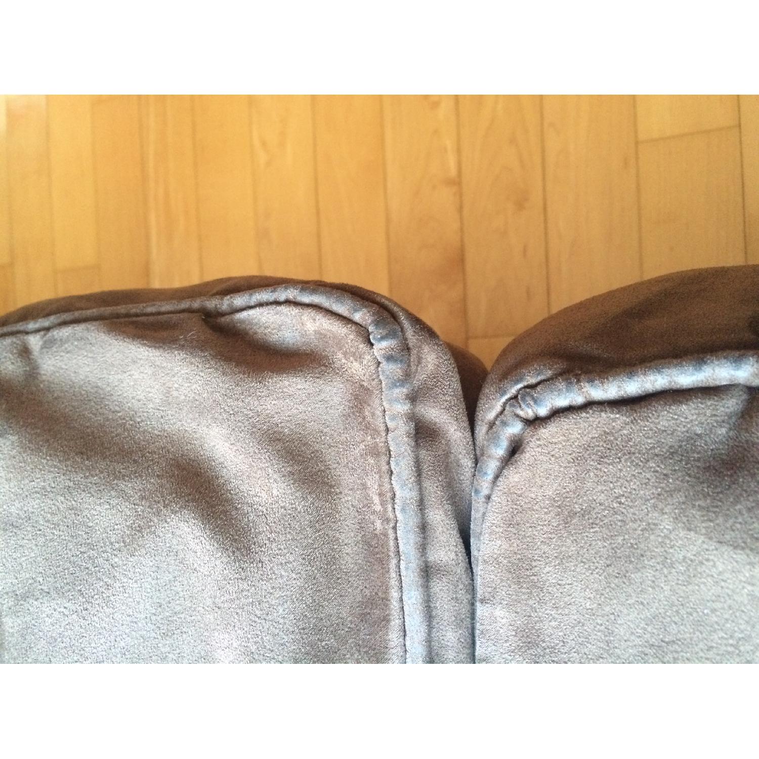 Crate & Barrel Suede Sofa - image-4
