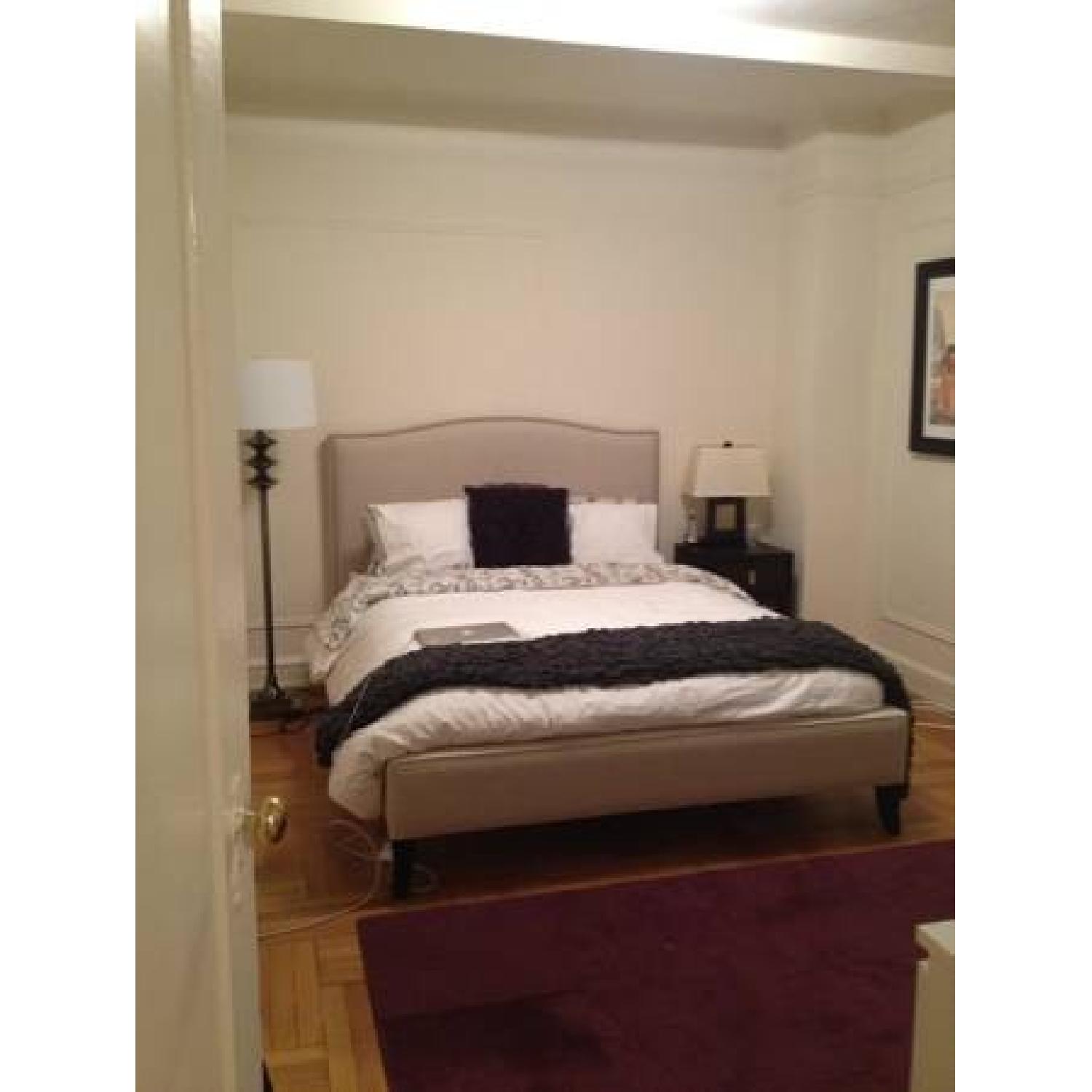 Crate & Barrel Colette Upholstered Bed - image-1