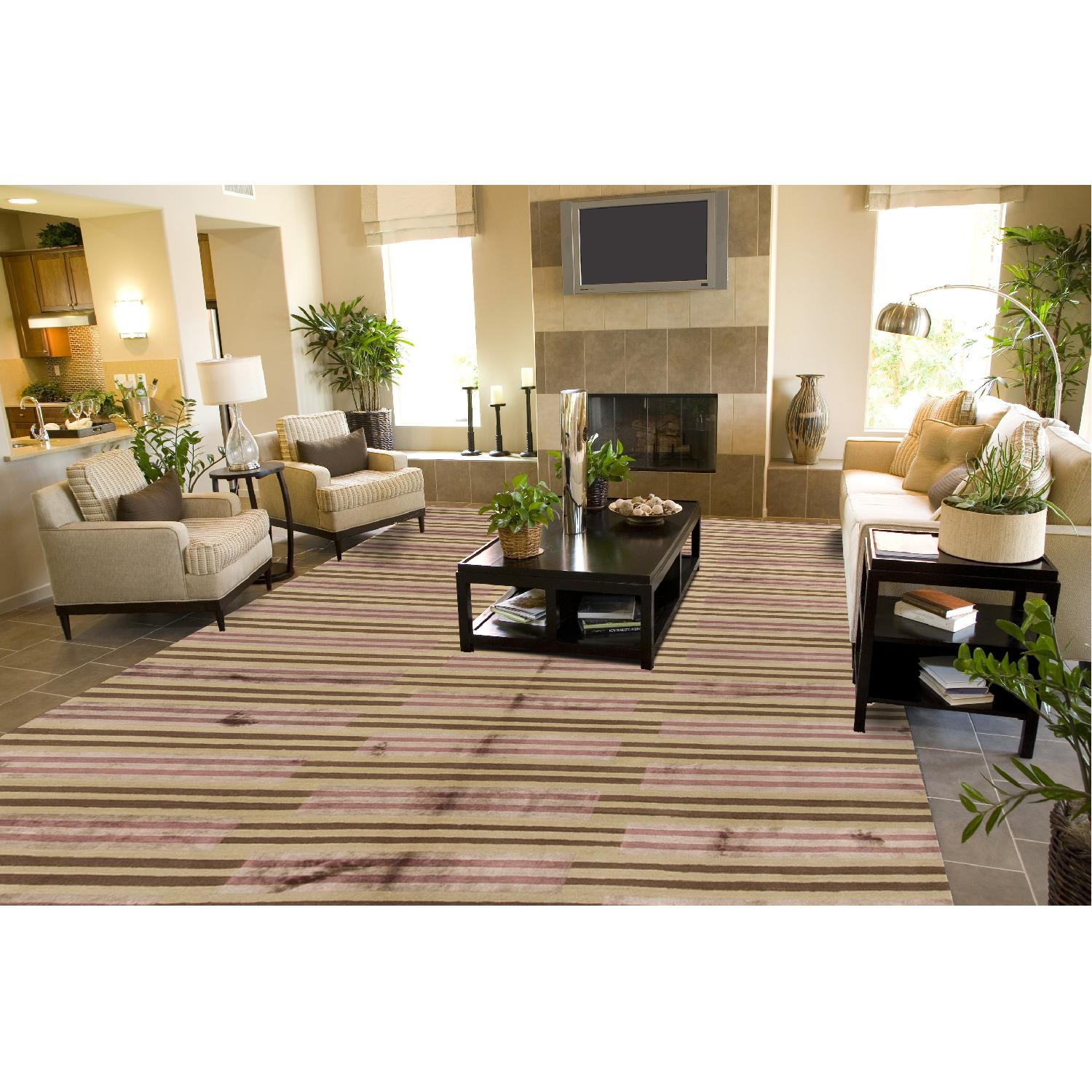 Modern Contemporary Hand Knotted Wool Rug - image-3