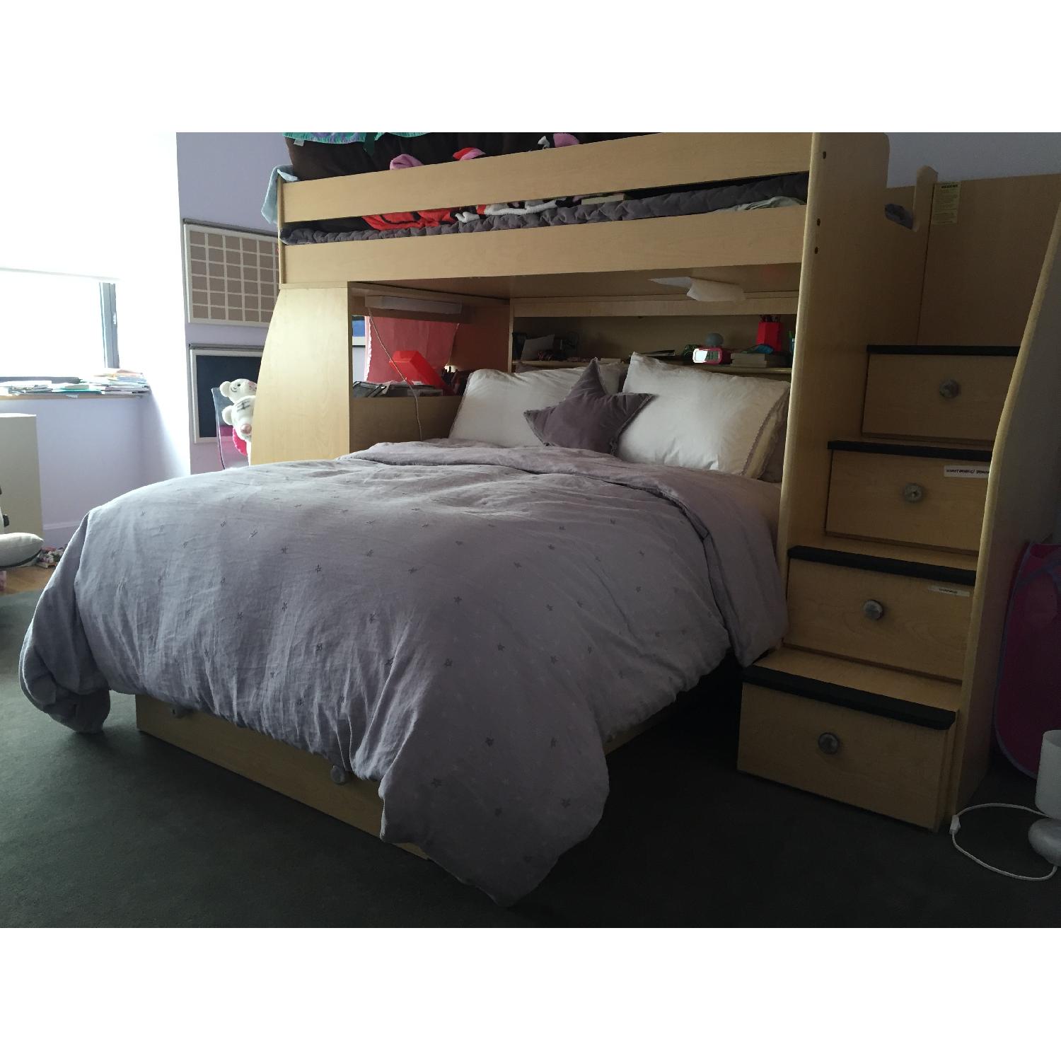 Berg Furniture Twin Over Full Bunk Bed w/ Desk - image-1