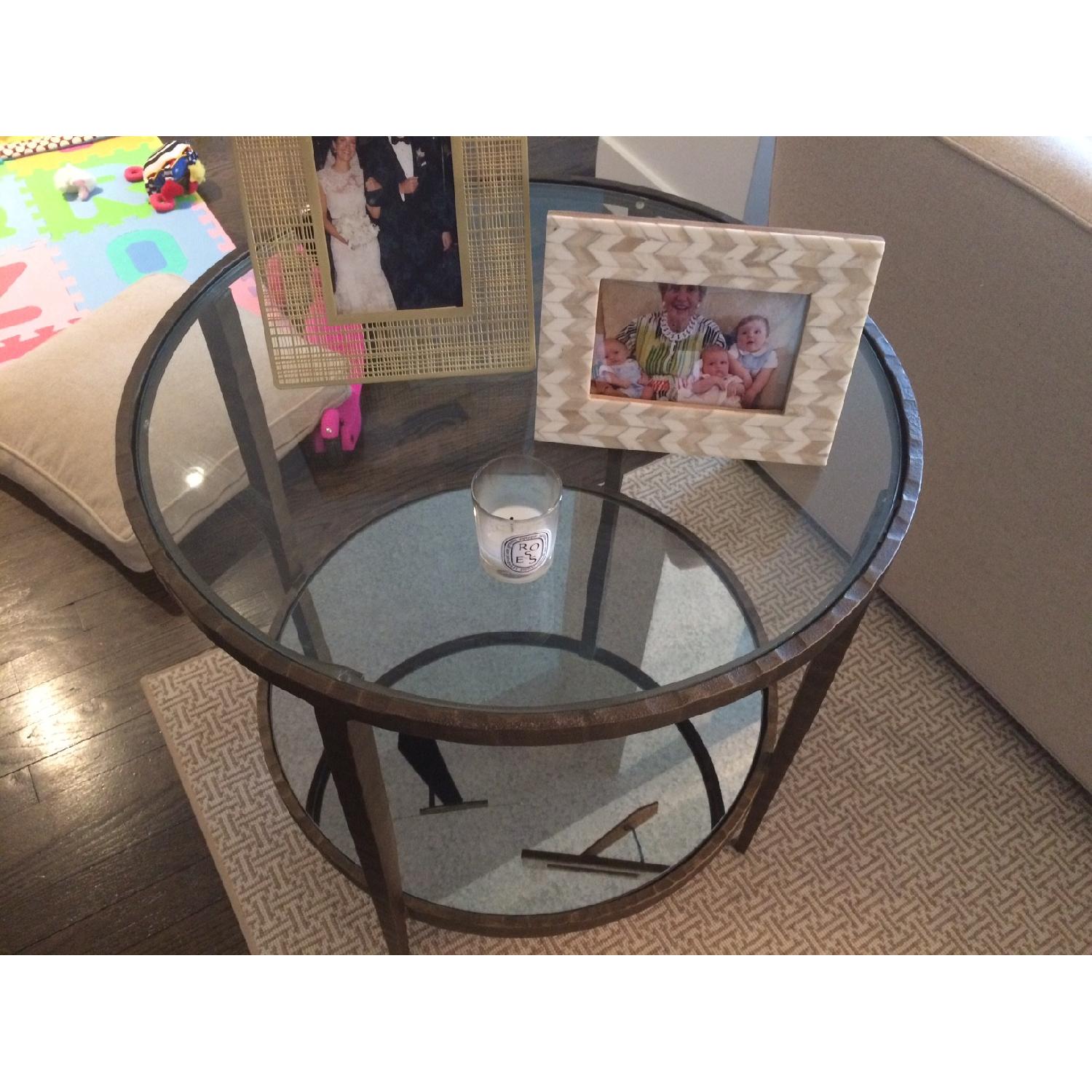 Crate & Barrel Clairemont Round Side Table - image-5