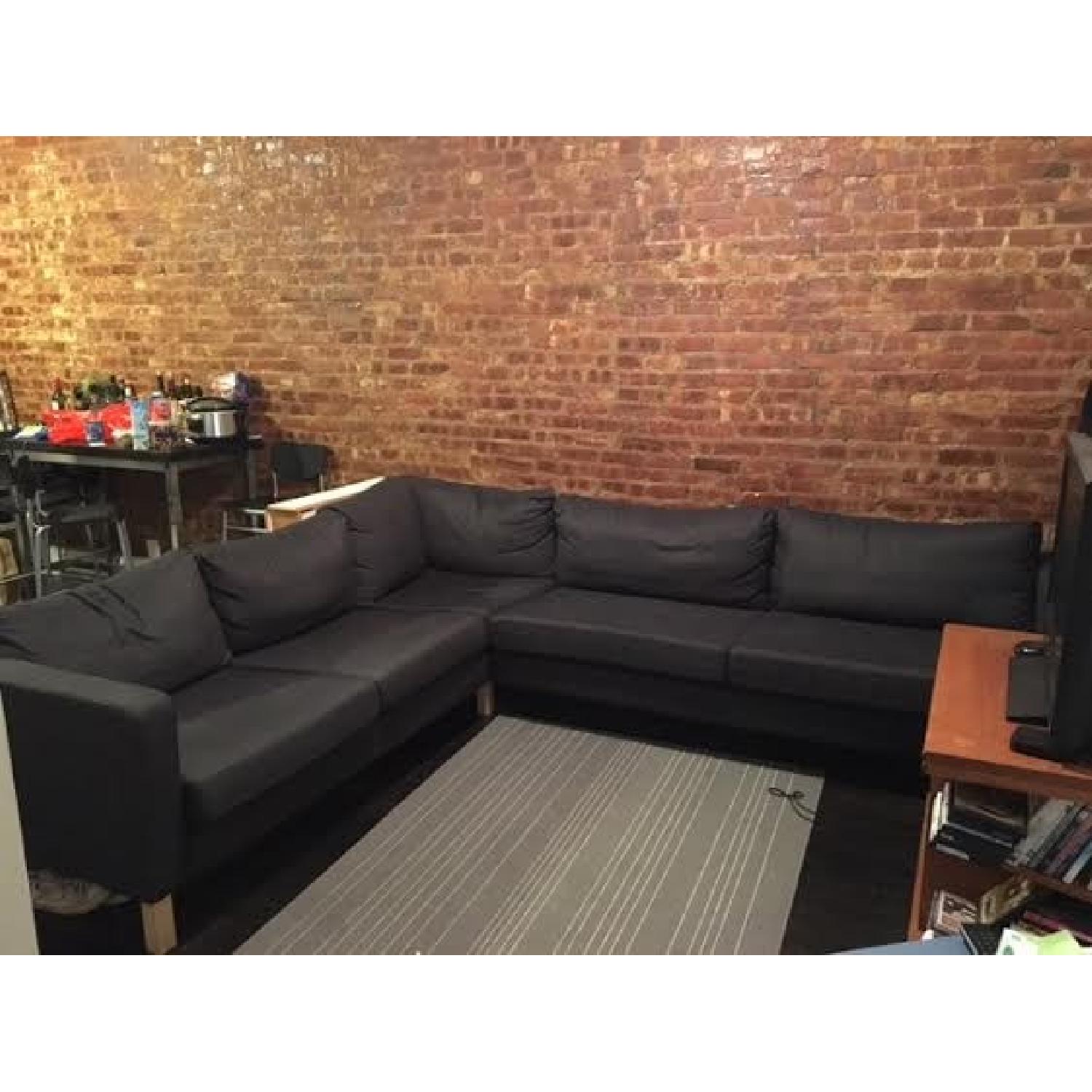 Ikea Charcoal Sectional Sofa - image-1
