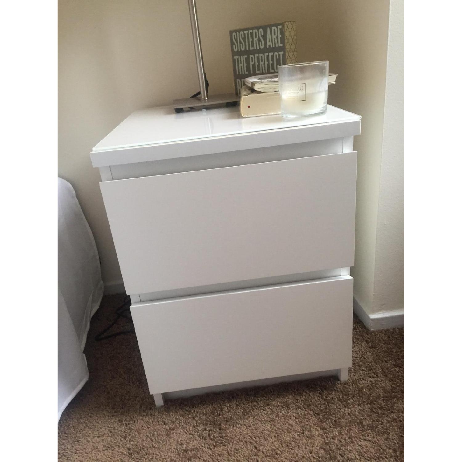 Ikea White 2-Drawer Chests - Pair - image-3