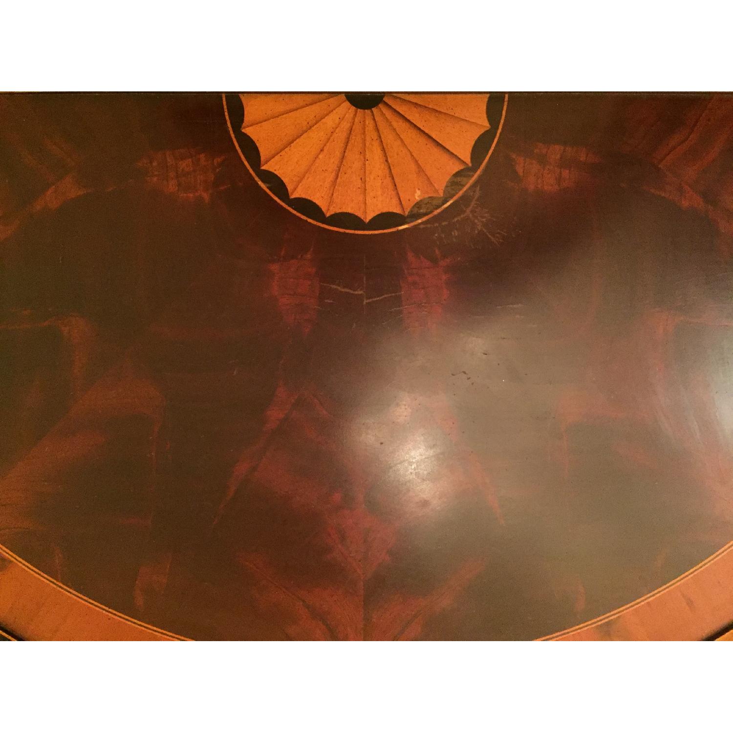 Wood Veneer Inlaid Demi-Lune Console - image-10
