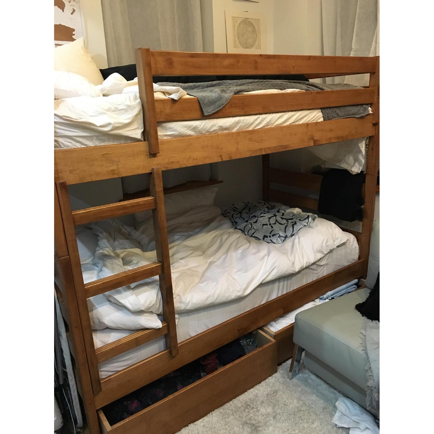 Vermont Precision Woodworks Bunk Bed w/ Two Storage Drawers - image-1