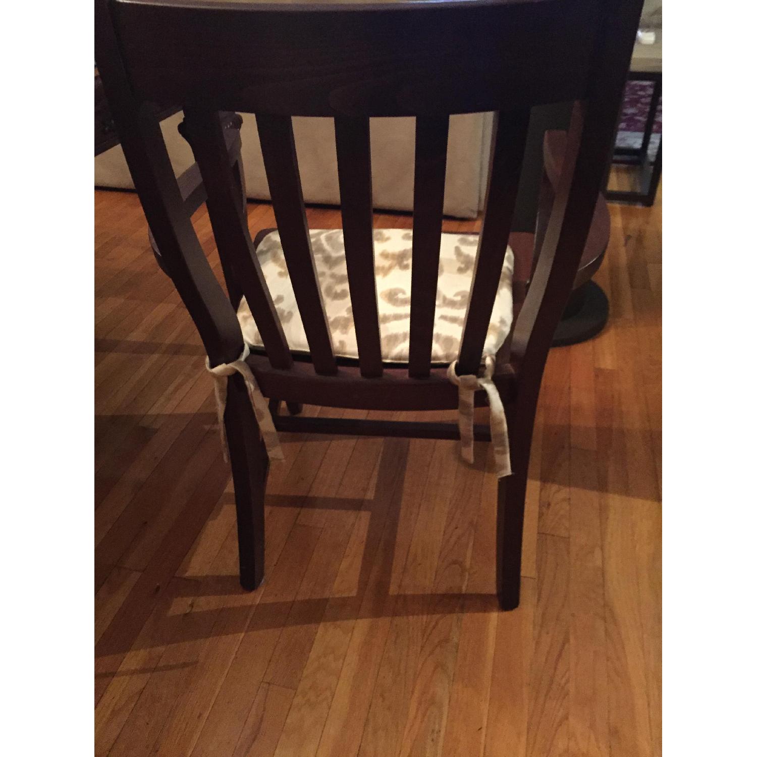 Pottern Barn Wood & Fabric Dining Chairs - image-2