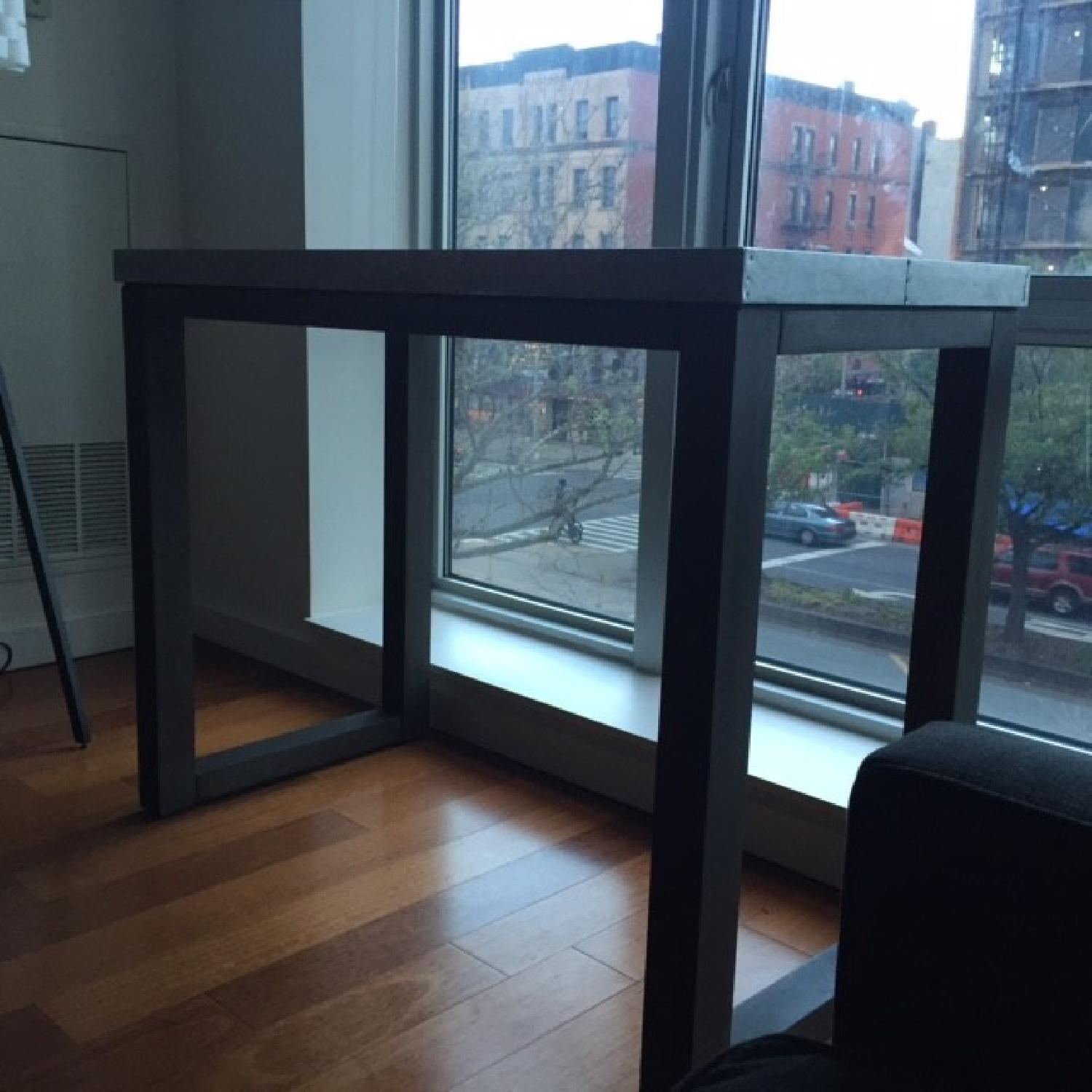 CB2 Metal Top Dining Table - image-2