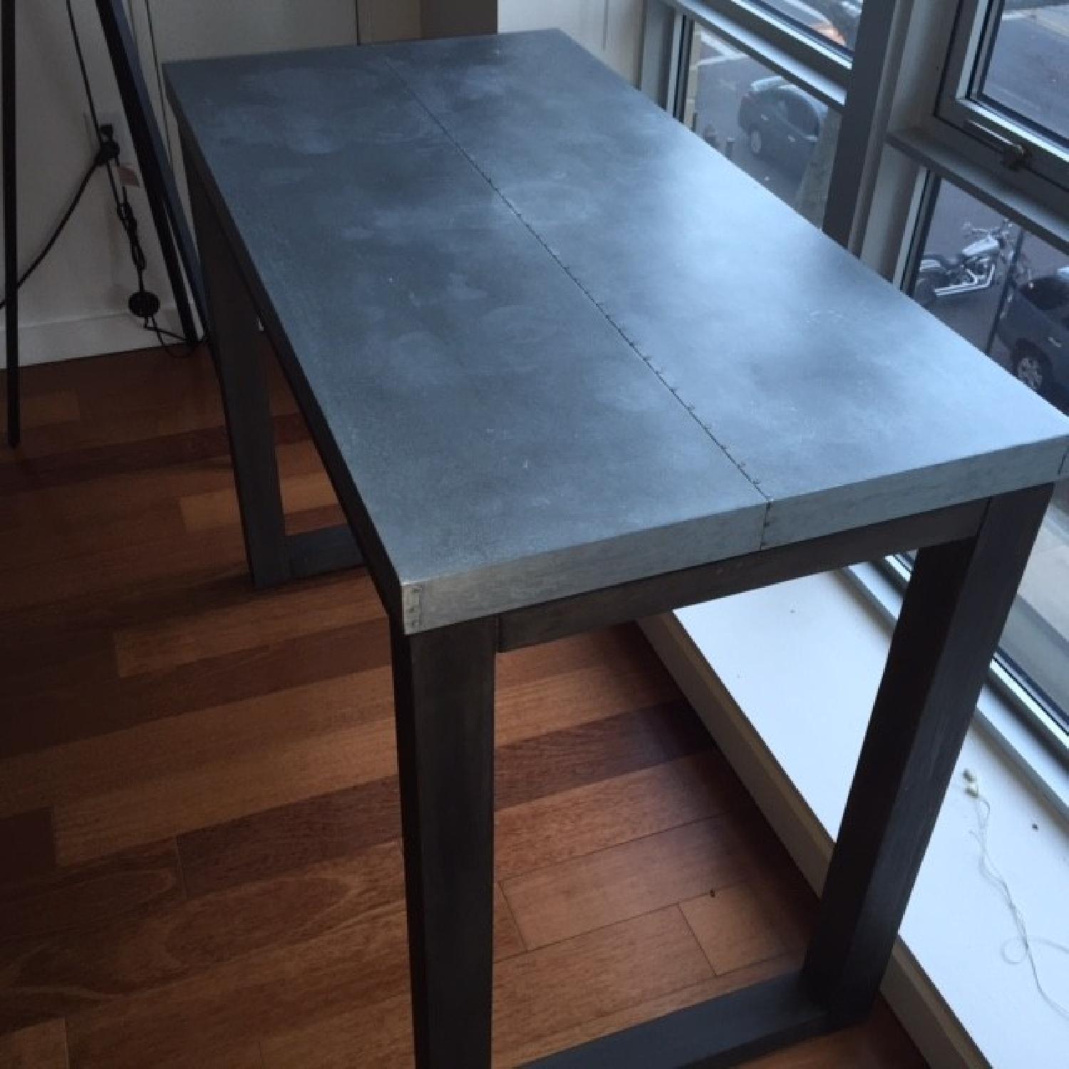 CB2 Metal Top Dining Table - image-3
