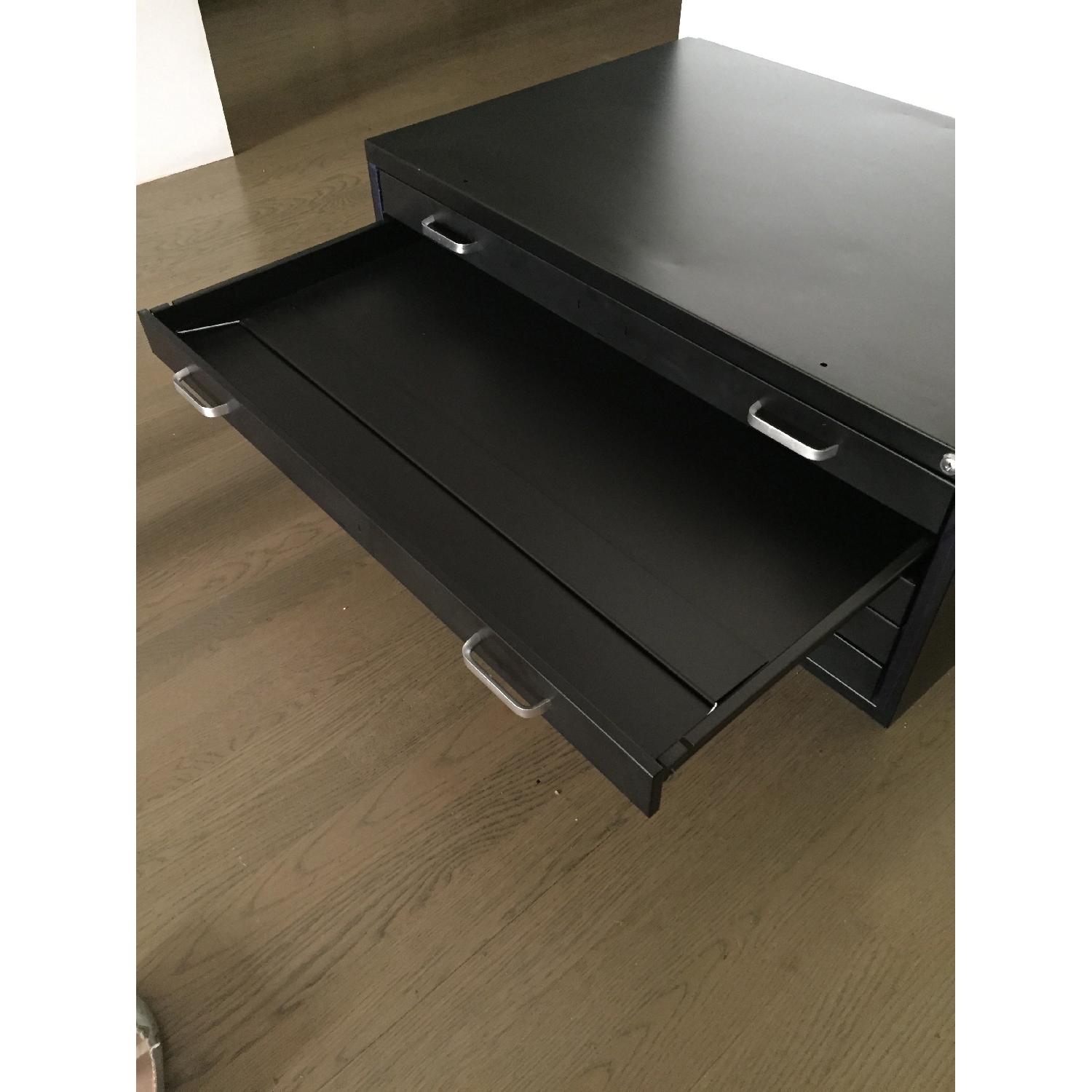 Black 5 Drawer Flat File Cabinet - image-4