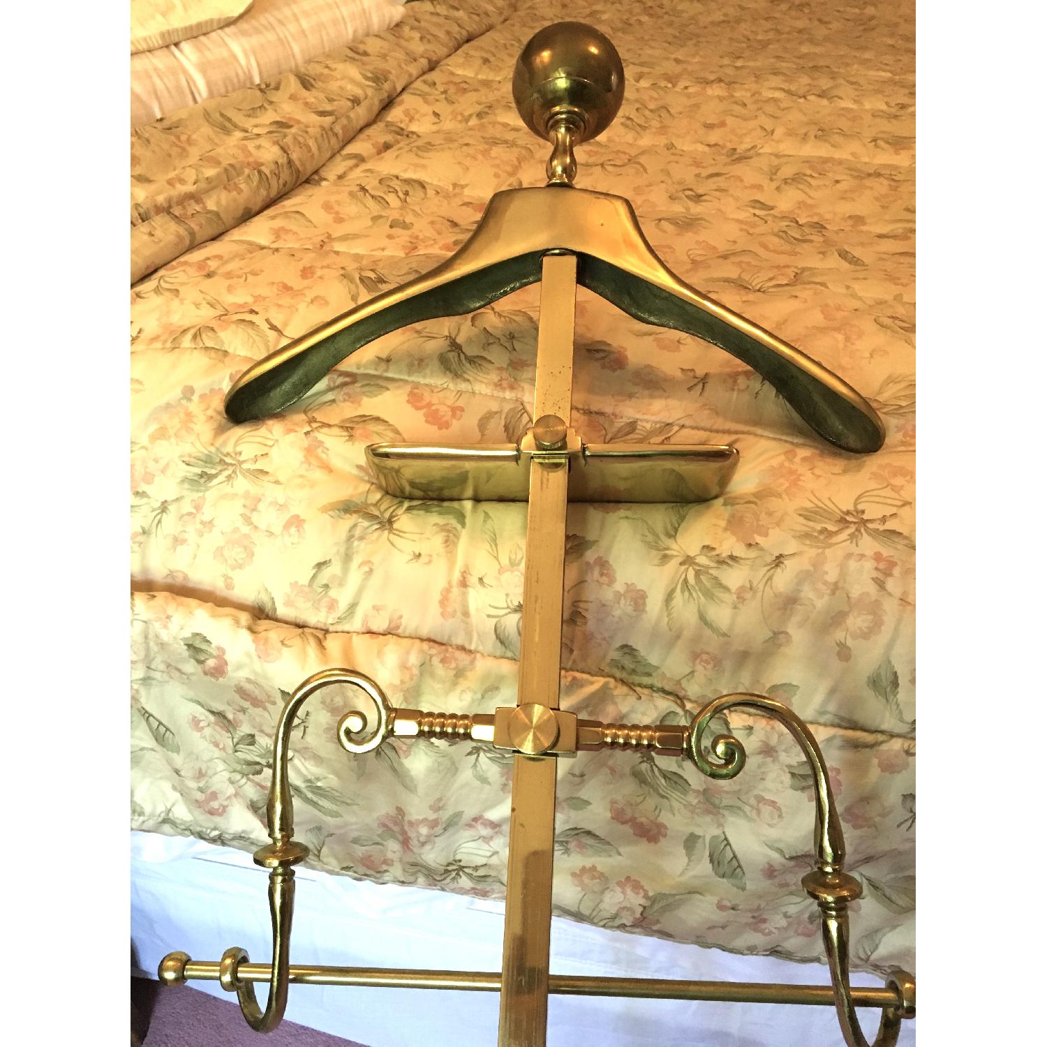 Solid Brass Valet Butler Clothing Hanger Rack - AptDeco