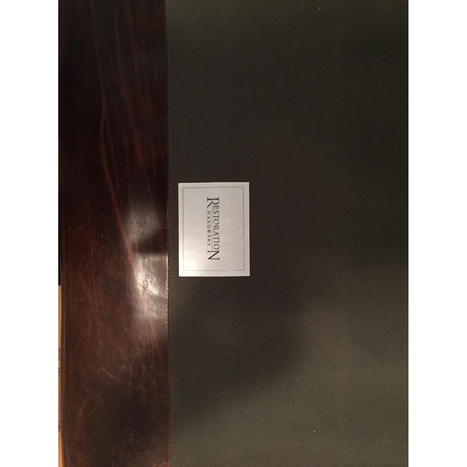 Restoration Hardware Maxwell Leather 3-Cushion Sofa - image-5