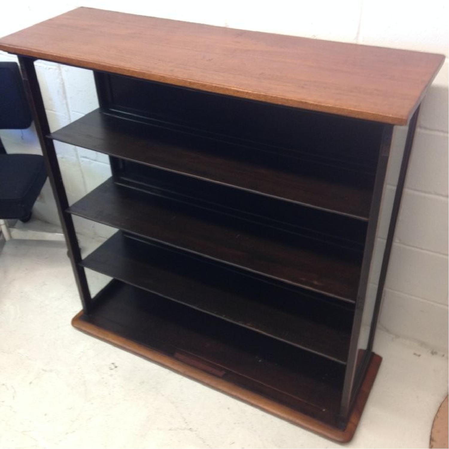 Antique Mahogany Wavy Glass Display Case - image-3