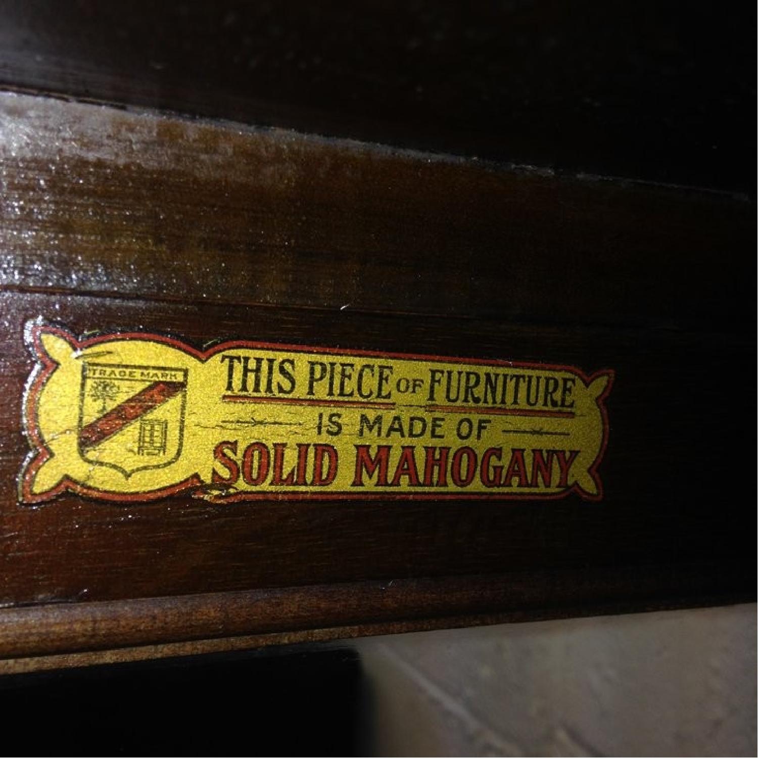 Antique Mahogany Wavy Glass Display Case - image-4