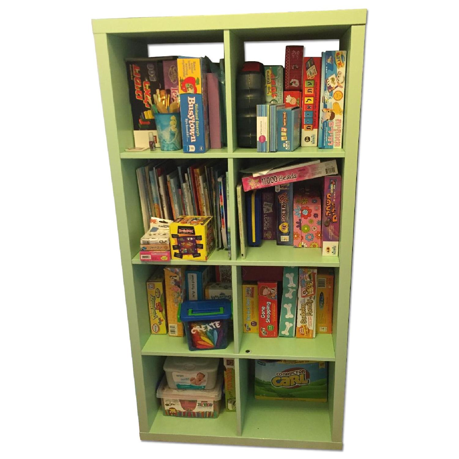 Ikea Box Shelving Unit in Mint Color - image-0