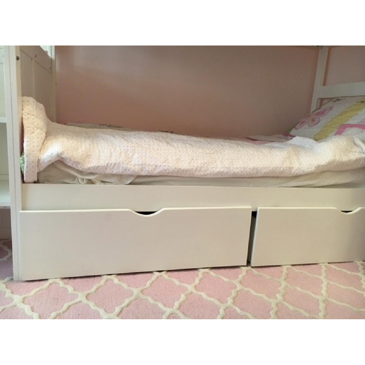 Donco Kids Arch Mission Stairway Bunk Bed in White - image-6