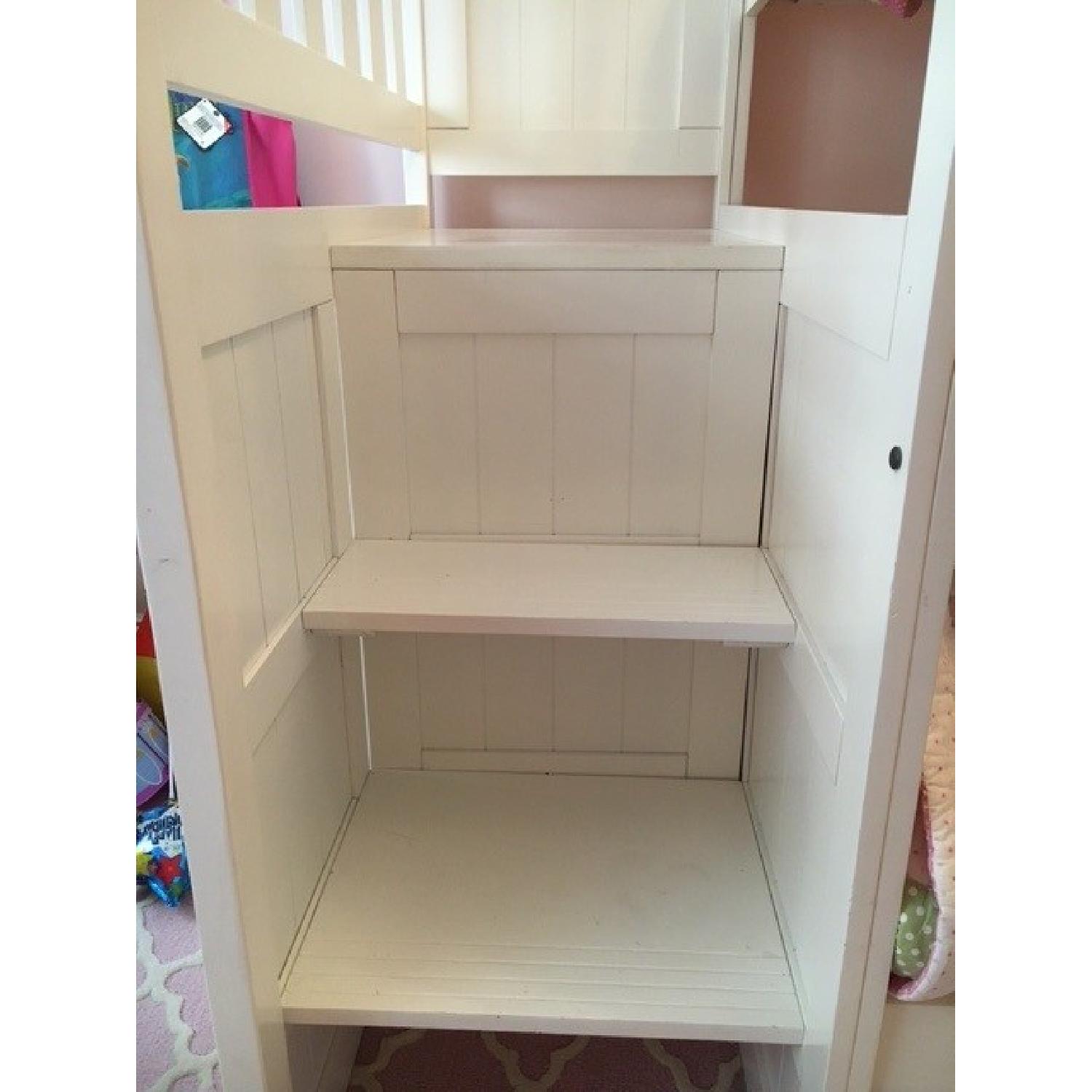 Donco Kids Arch Mission Stairway Bunk Bed in White - image-7