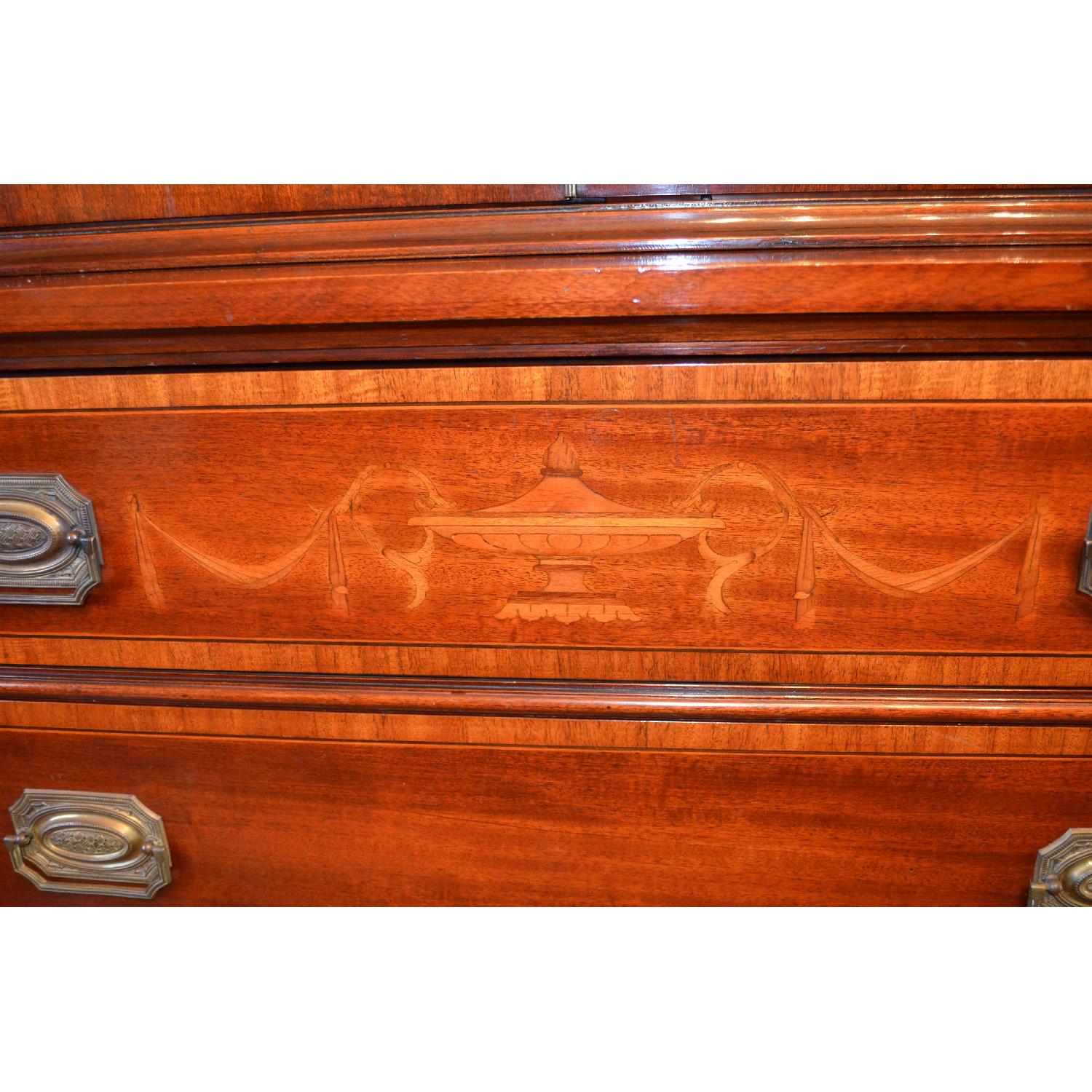 Mahogany Credenza/Breakfront w/ Desk - image-4