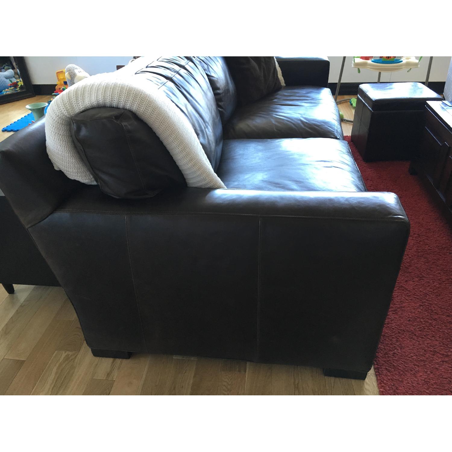 Crate & Barrel Axis Leather Sofa - image-2