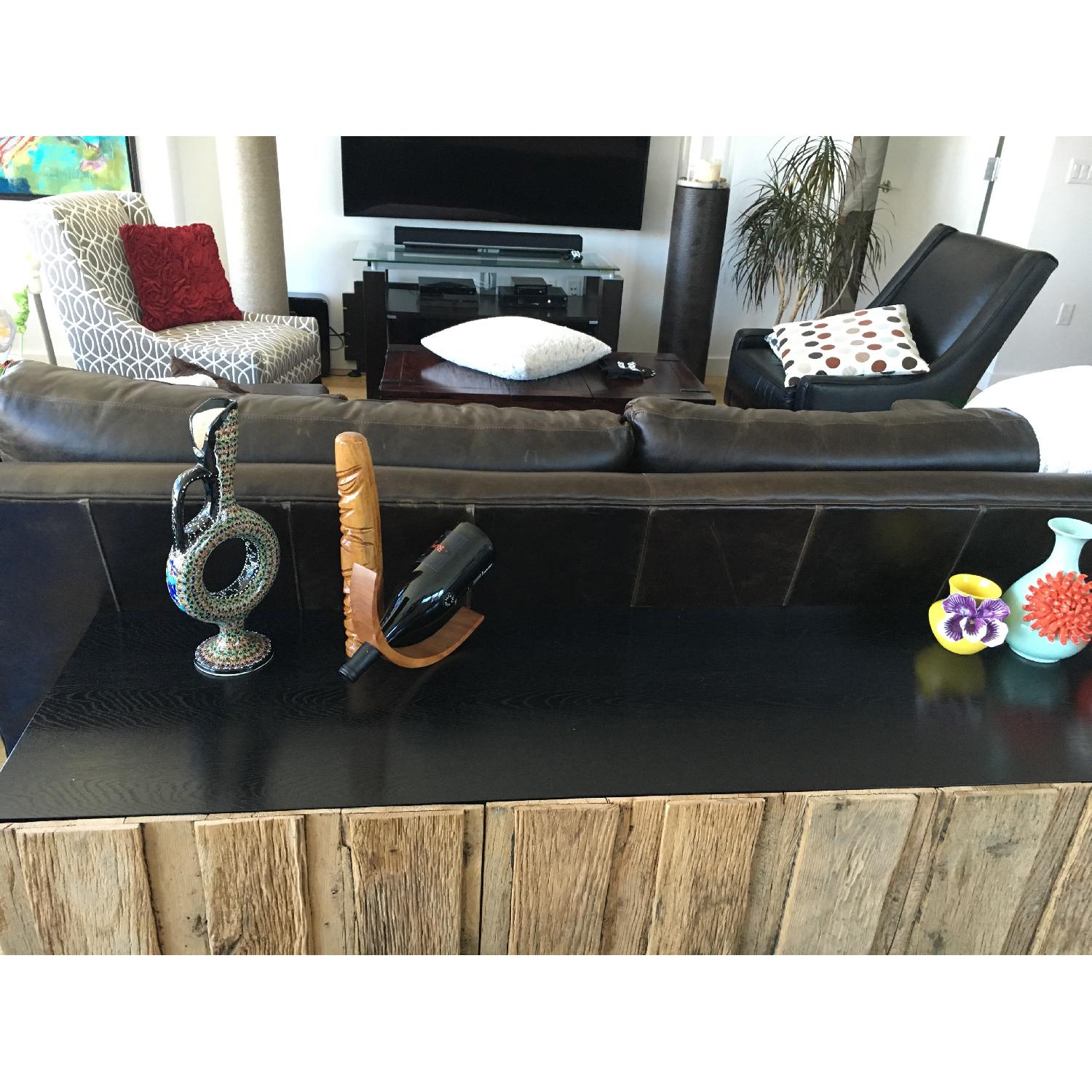 Crate & Barrel Axis Leather Sofa - image-4