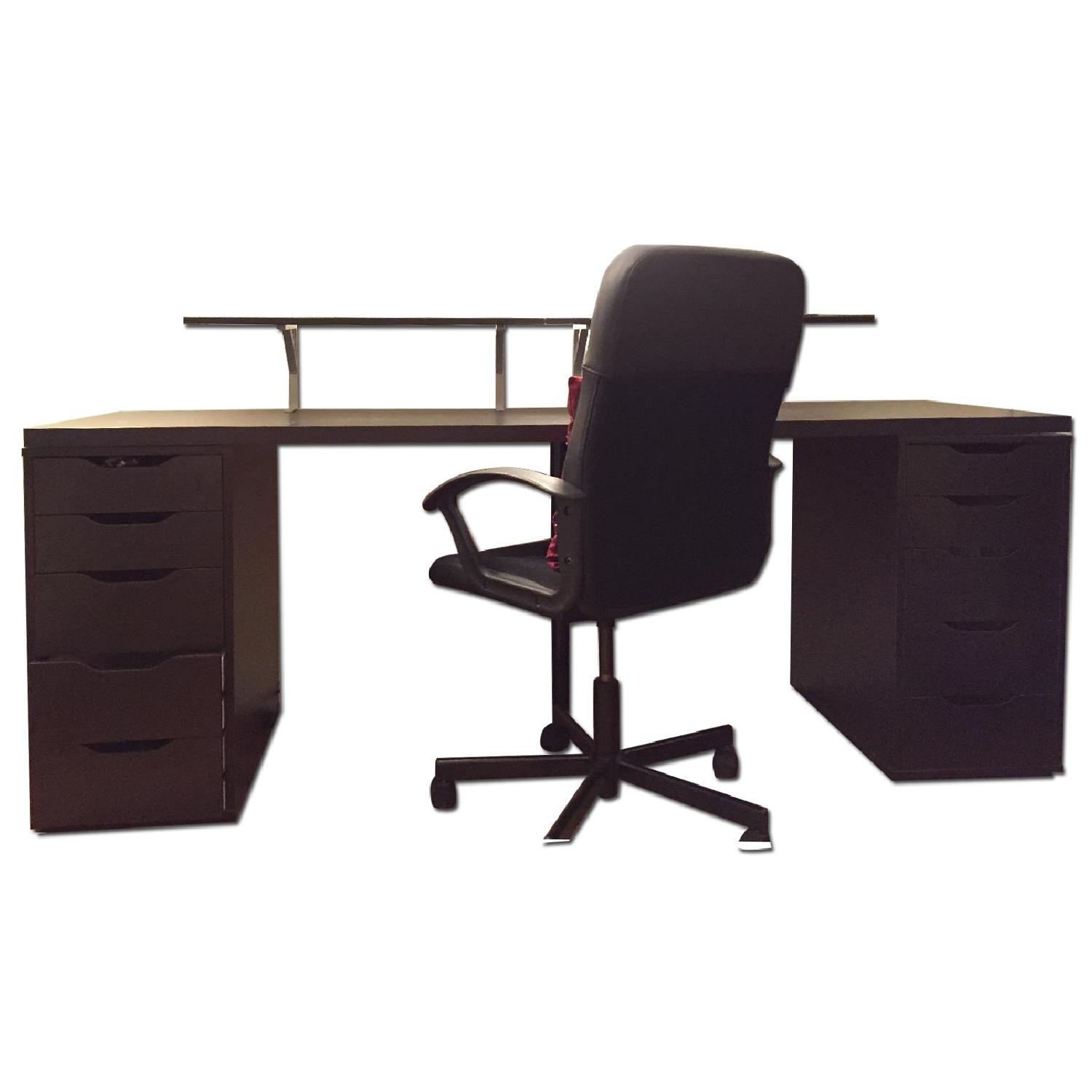Ikea Computer Desk & Office Chair - image-0