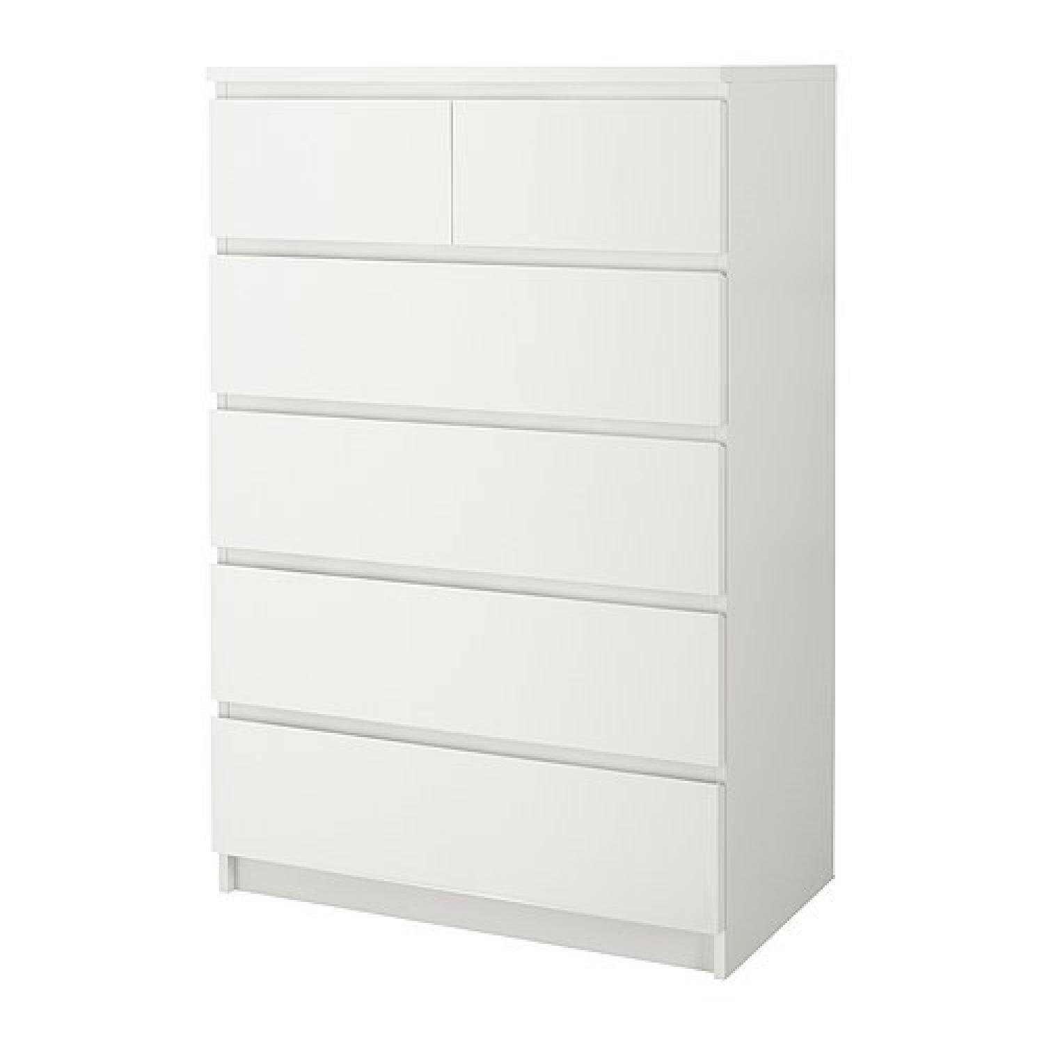 Ikea Malm 6-Drawer Chest in White - image-1