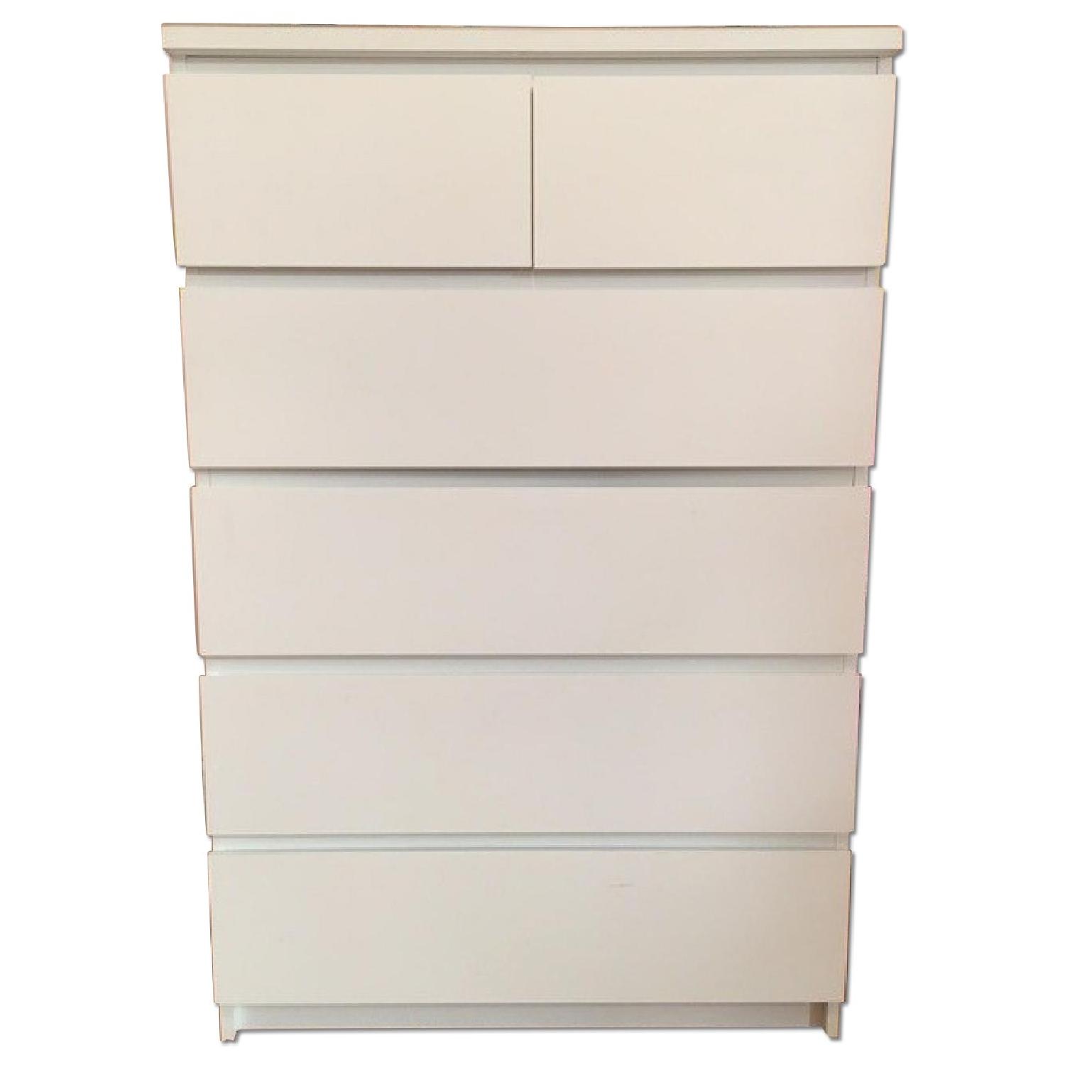 Ikea Malm 6-Drawer Chest in White - image-0