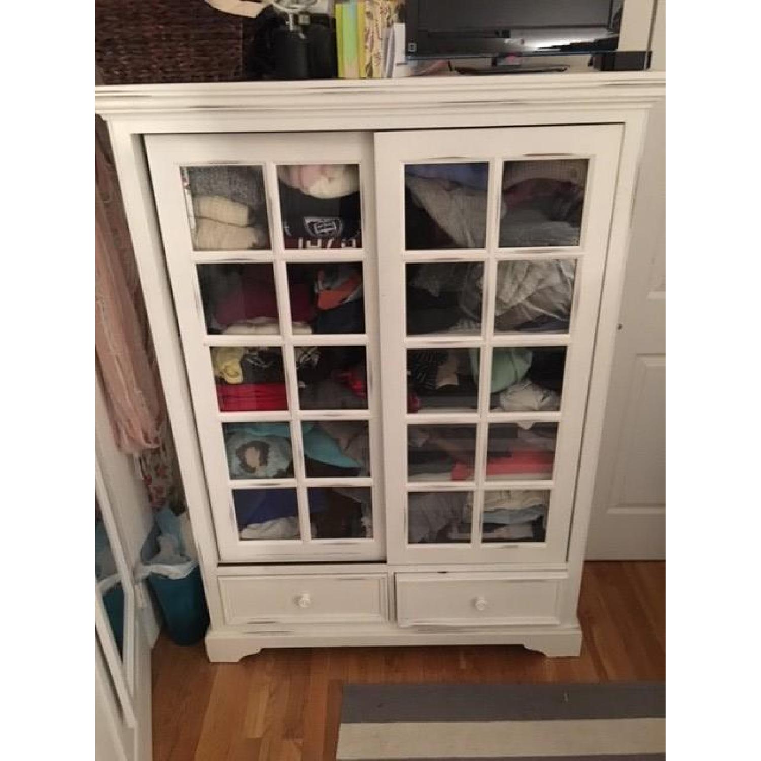 Crate & Barrel Sliding Armoire AptDeco