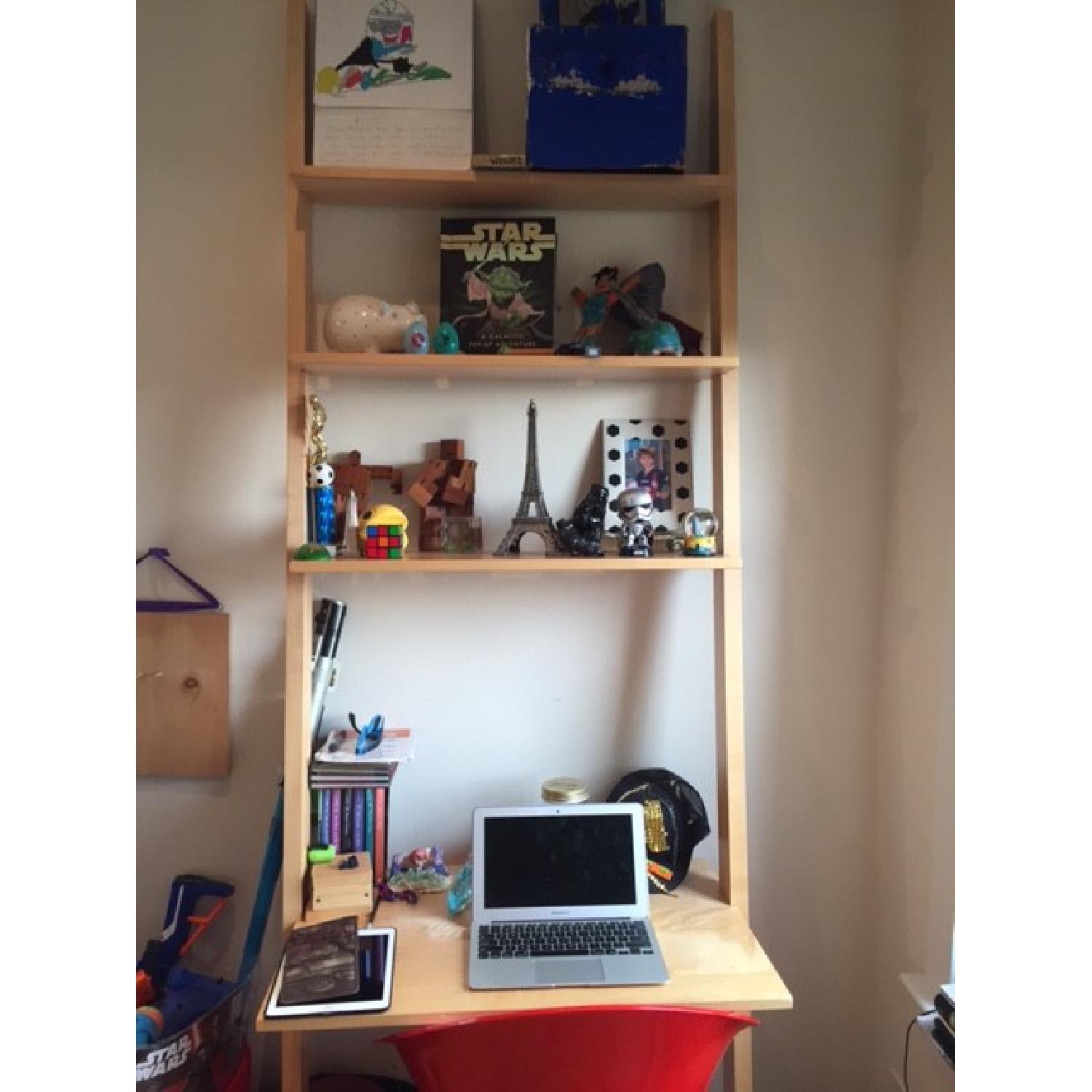 Room & Board Gallery Leaning Shelves/Desk - AptDeco