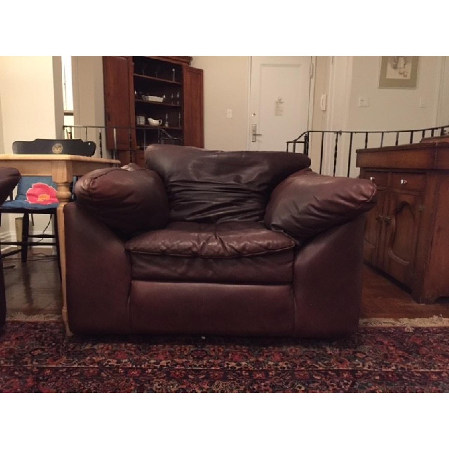 Brown Leather Chair - image-1