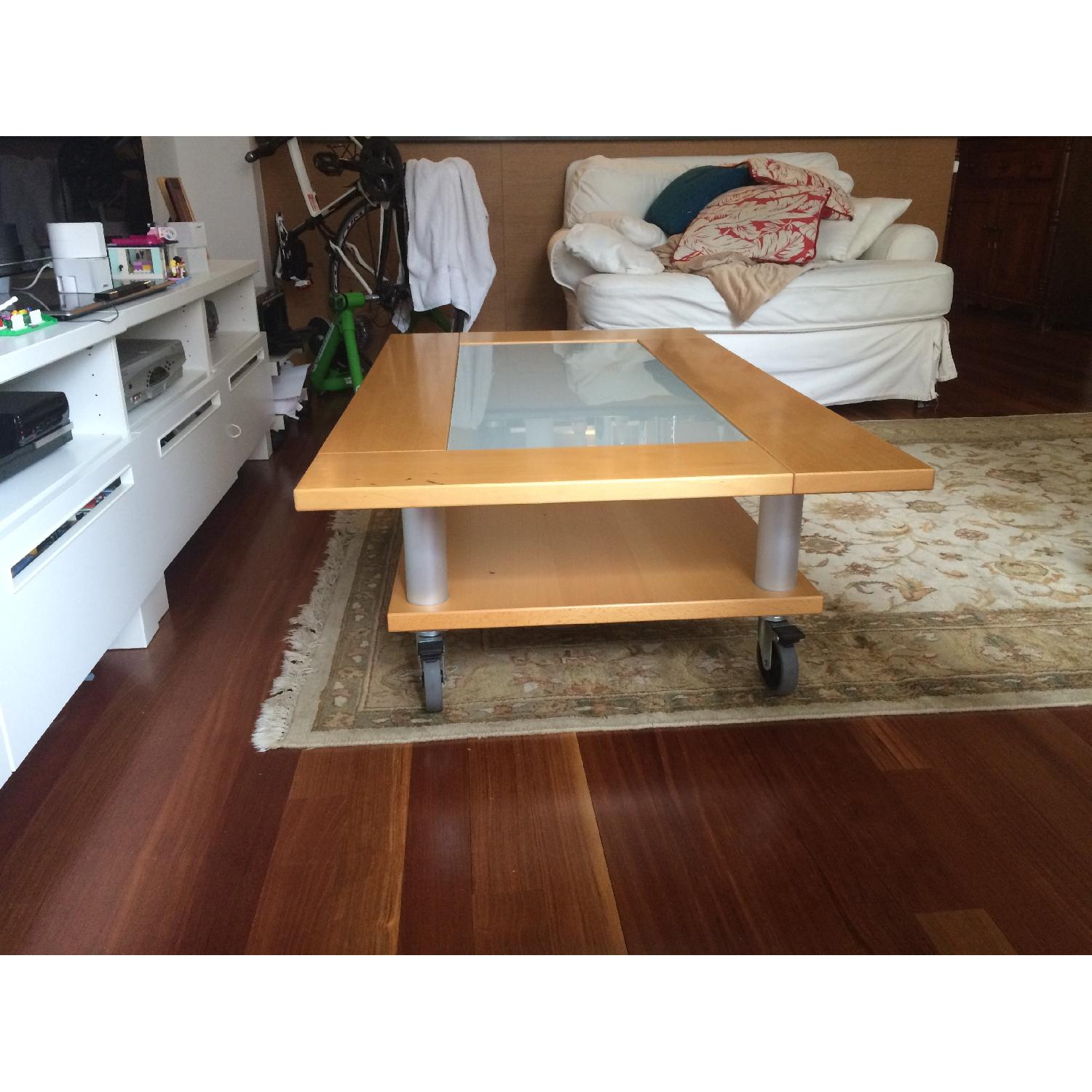 Two-Tier Coffee Table on Wheels - image-2