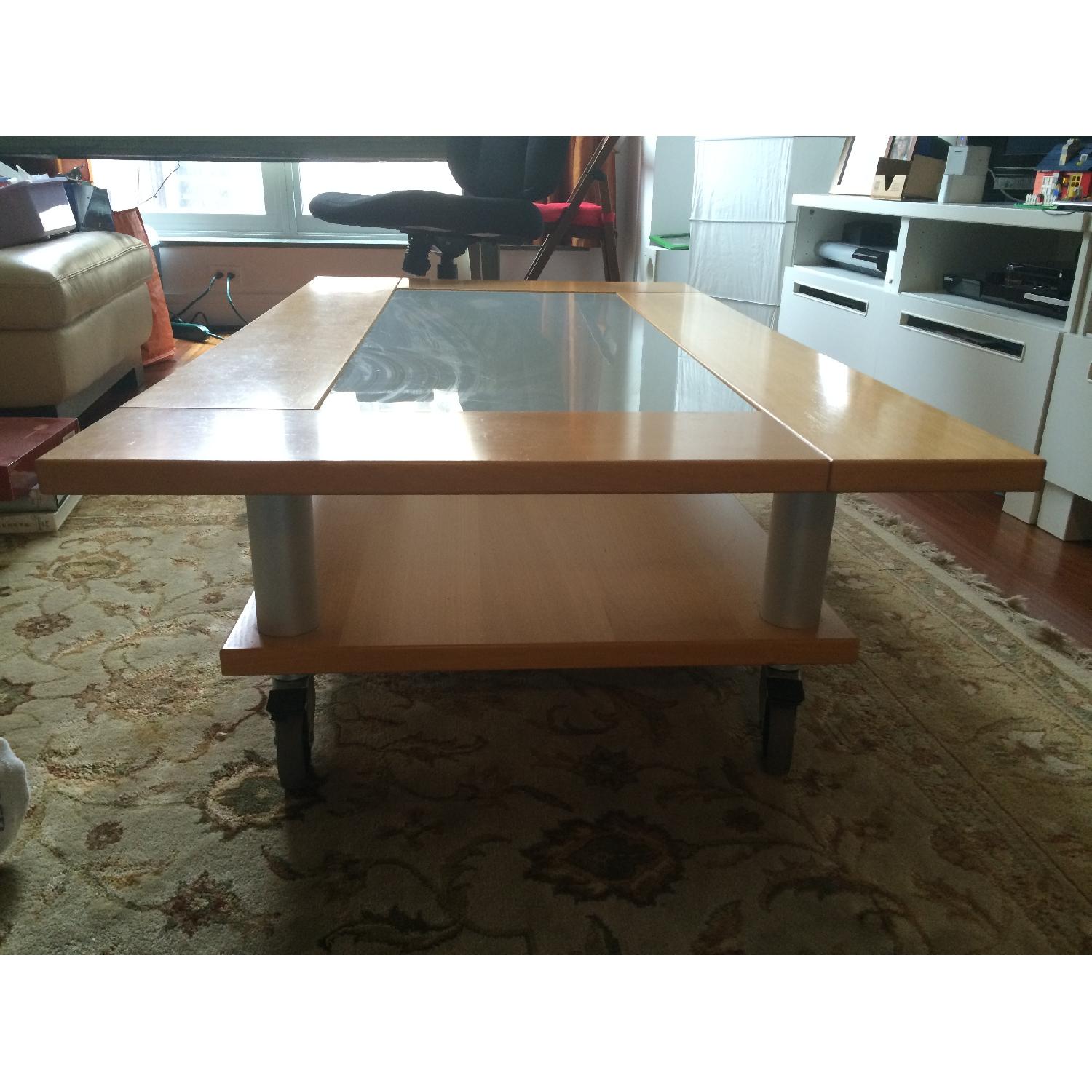 Two-Tier Coffee Table on Wheels - image-3