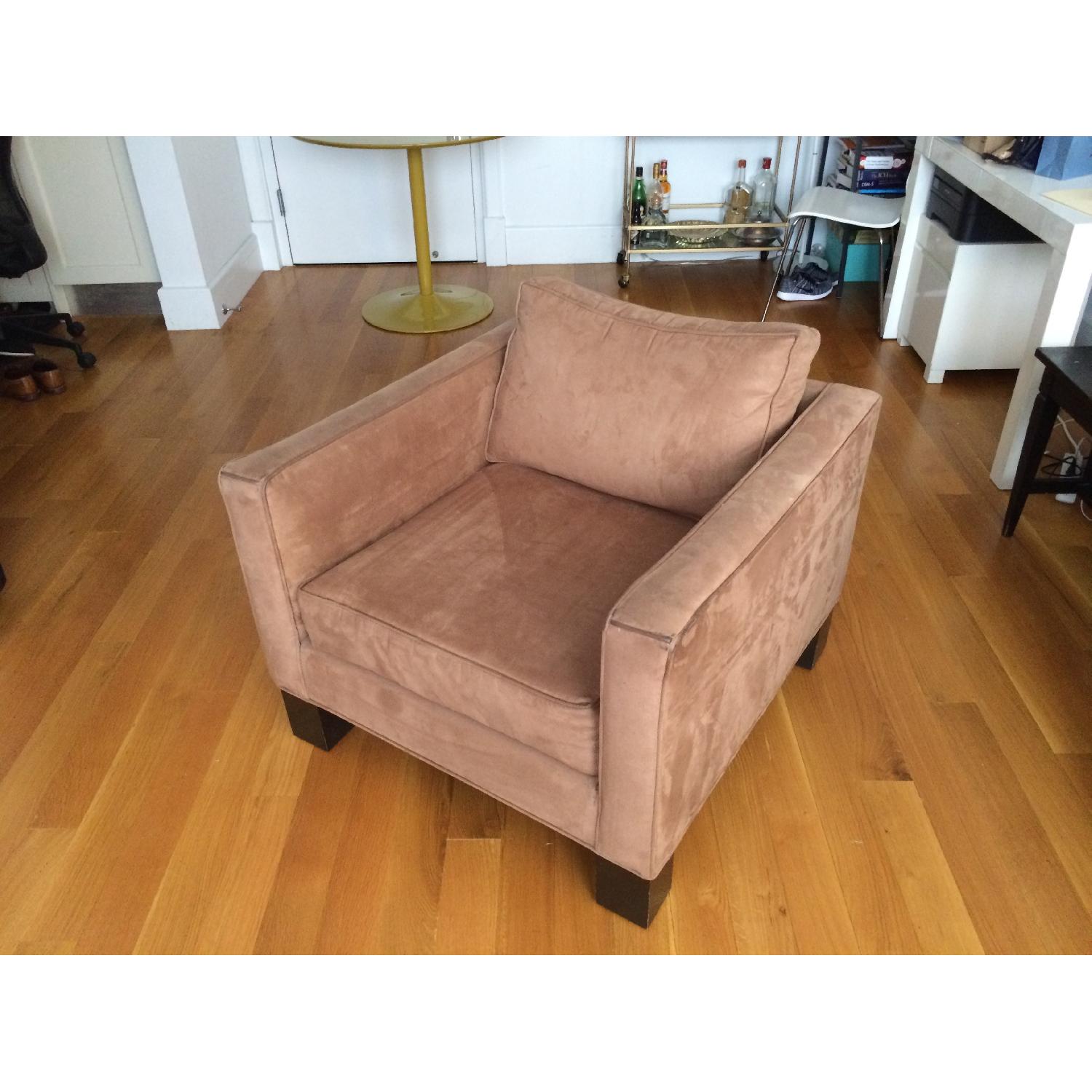 Brown Microsuede Accent/Armchair - image-1