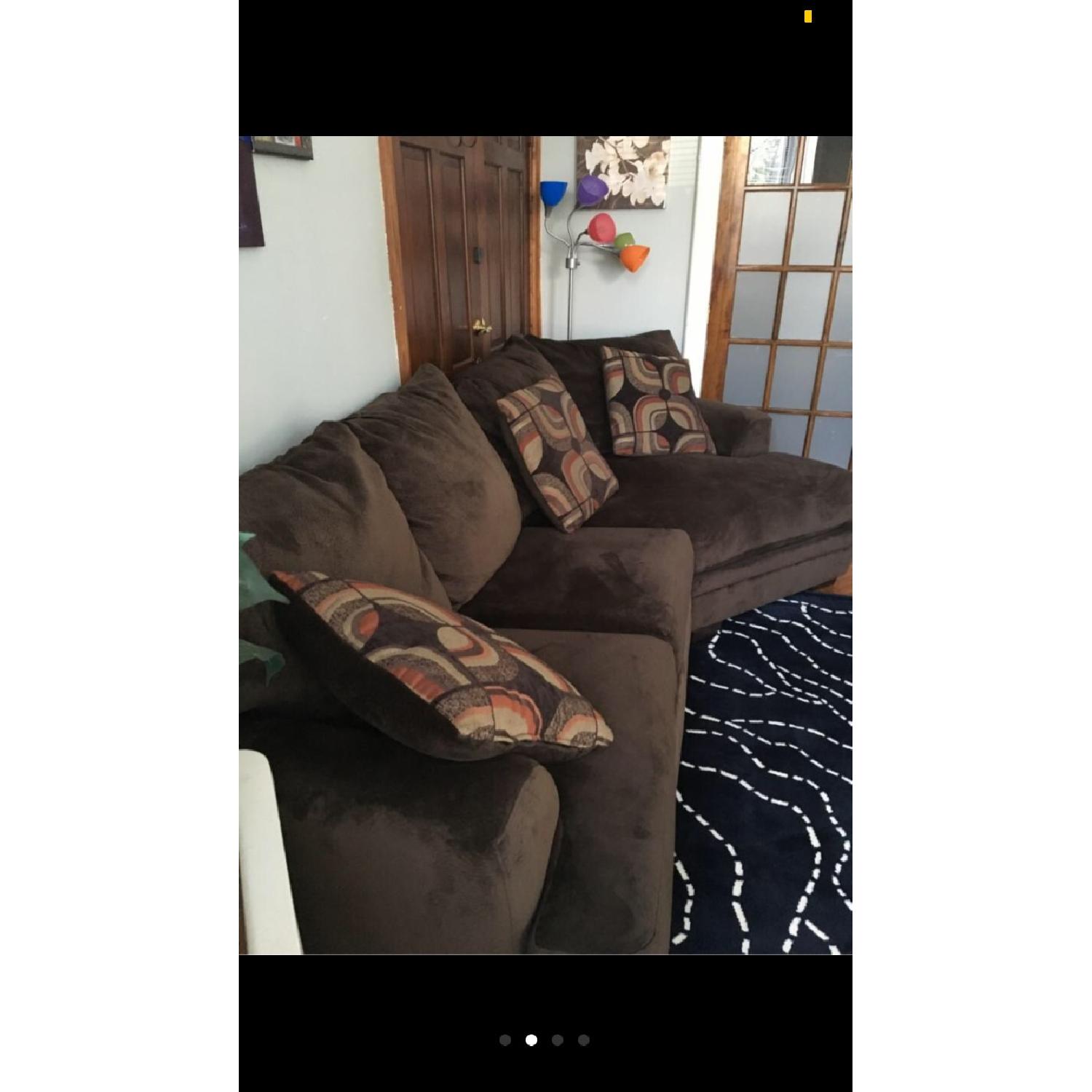 Bob's Dark Brown/Chocolate Sectional Sofa - image-2