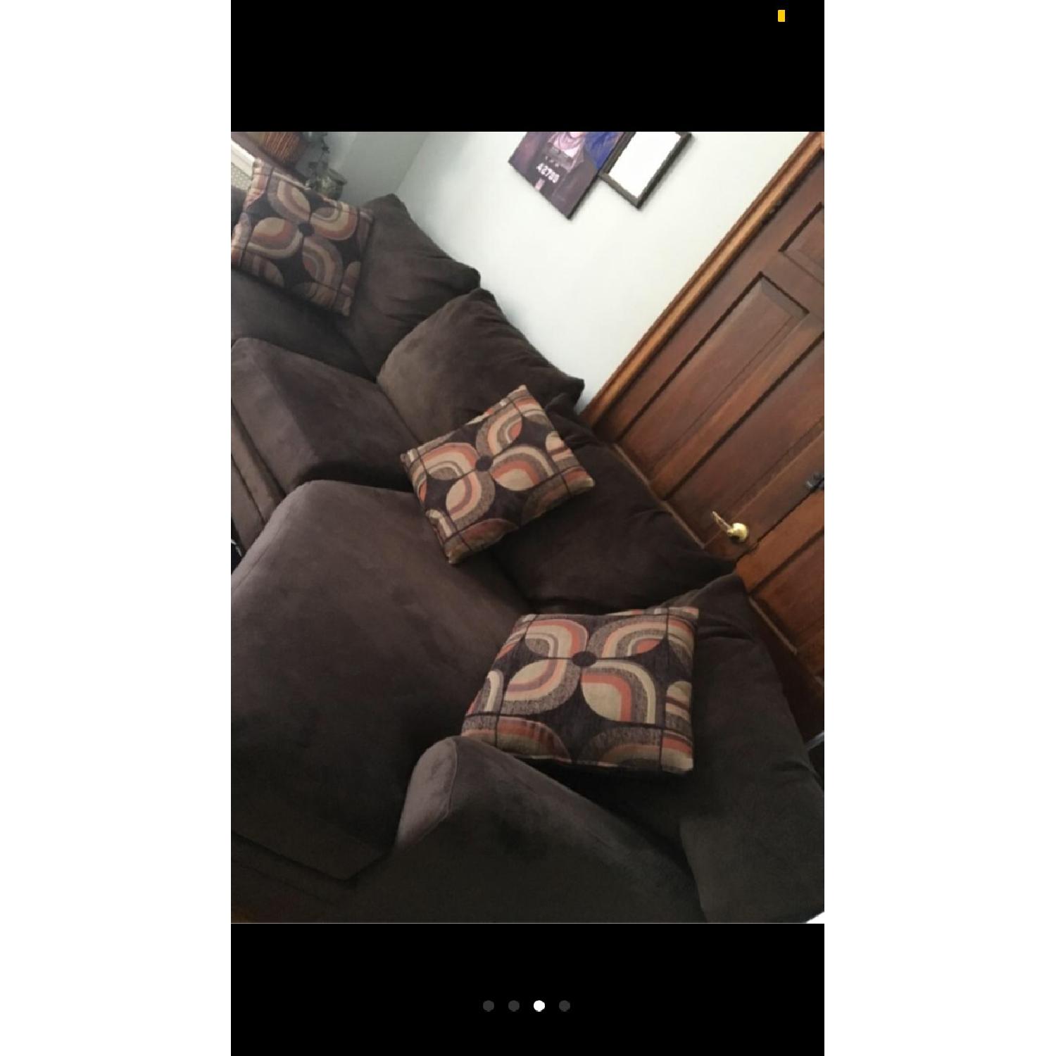 Bob's Dark Brown/Chocolate Sectional Sofa - image-3