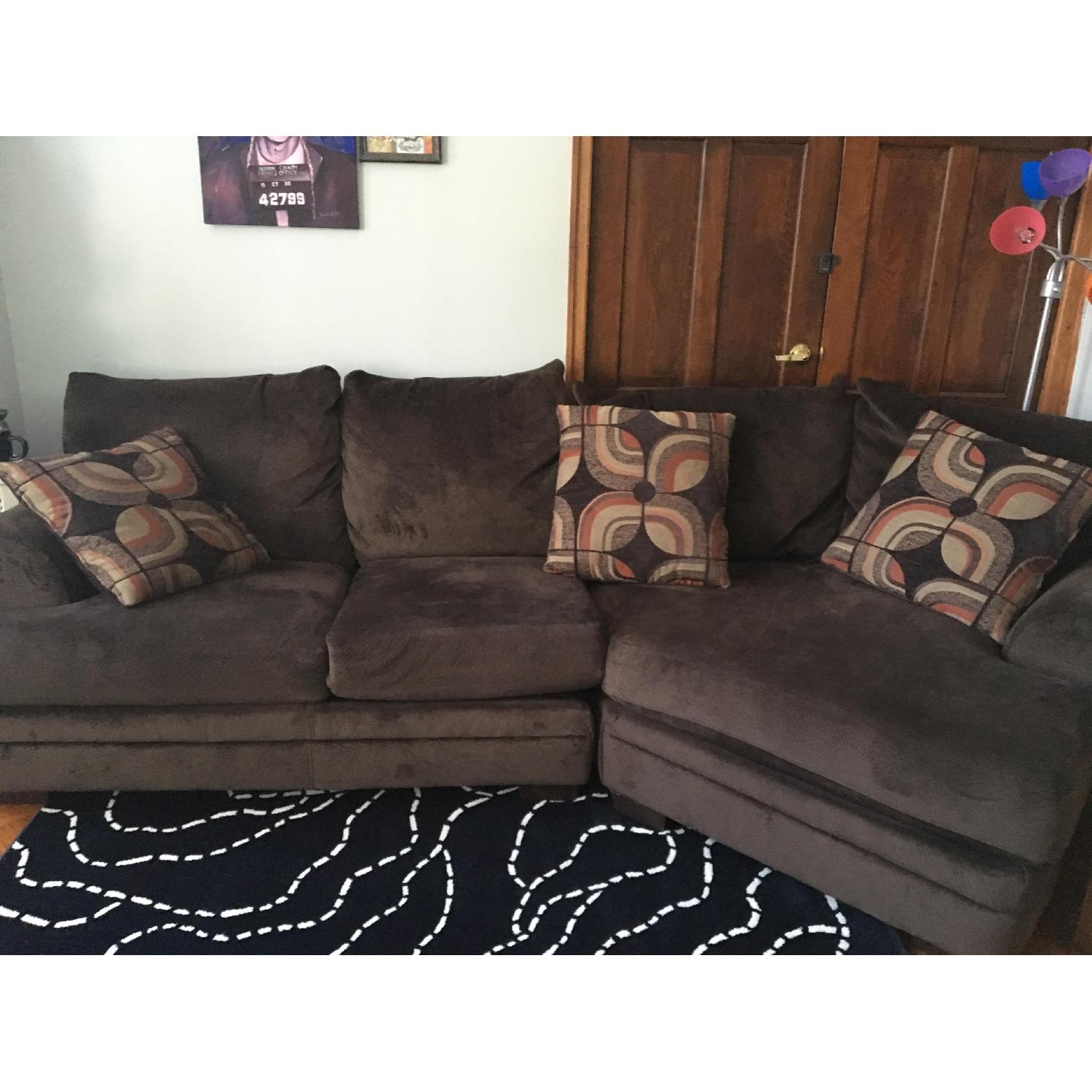 Bob's Dark Brown/Chocolate Sectional Sofa - image-4
