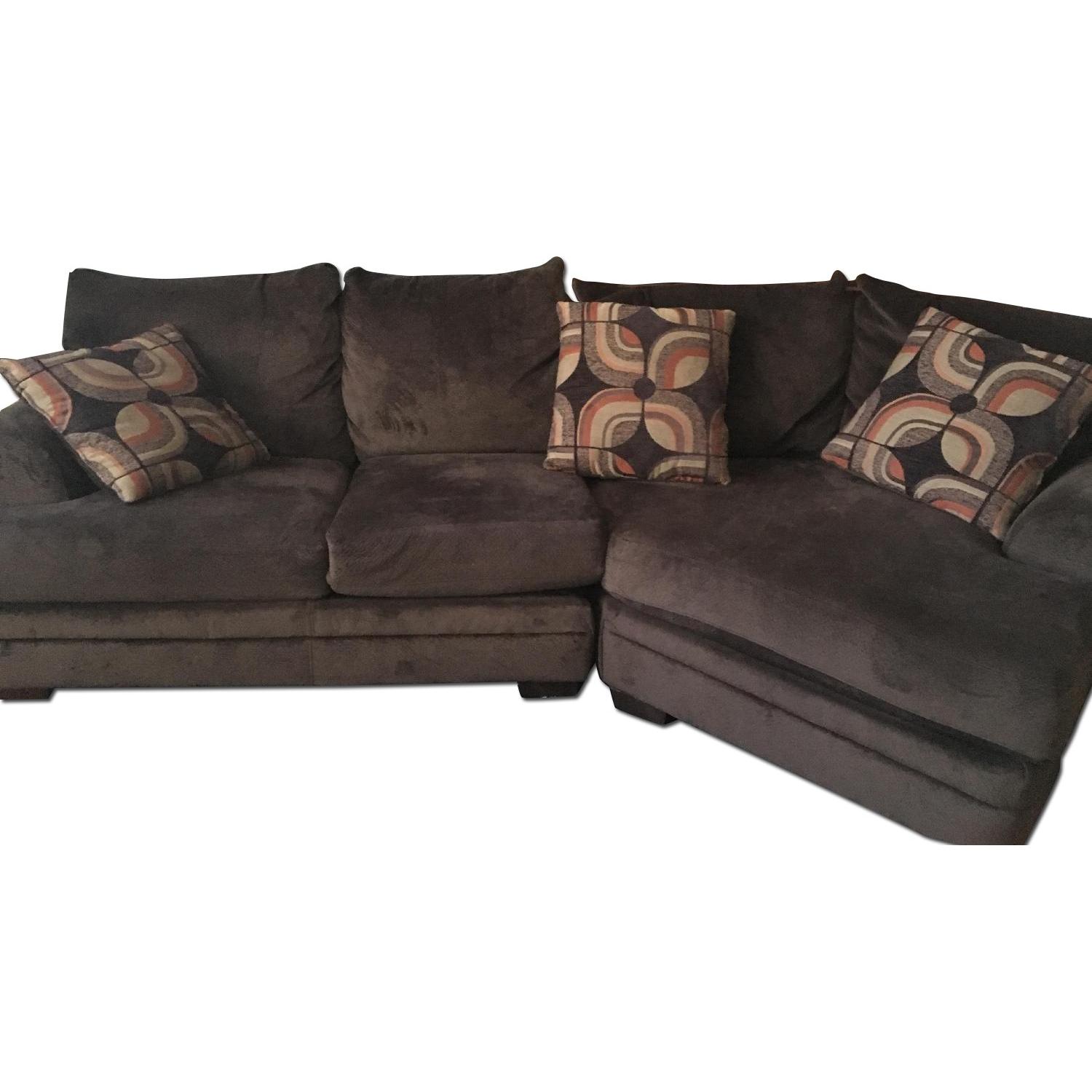 Bob's Dark Brown/Chocolate Sectional Sofa - image-0