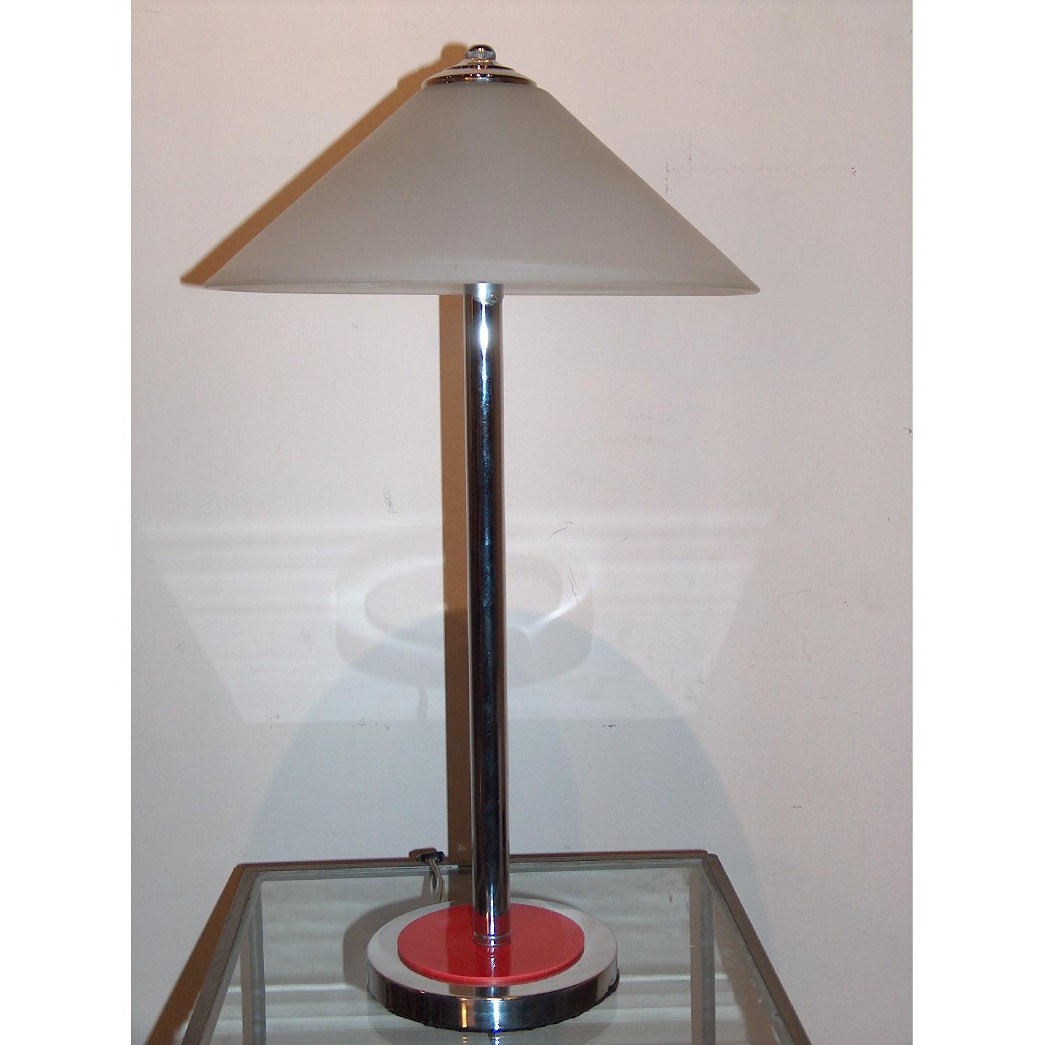 1970.s George Kovacs Chrome & Acrylic Table Lamp - image-1