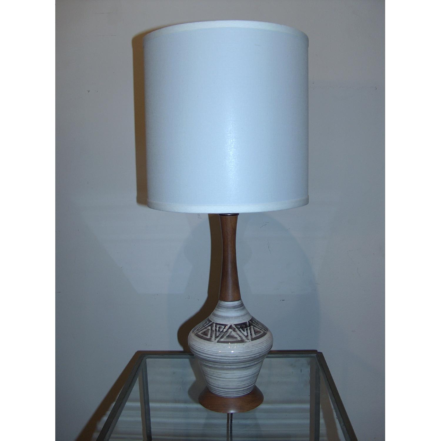 Mid Century Original Ceramic Table Lamp - image-1
