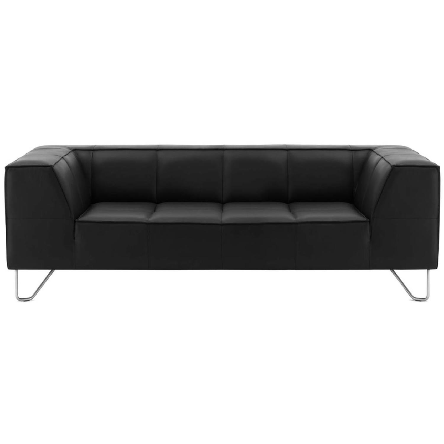 BoConcept Milos Black Leather Couch - image-3