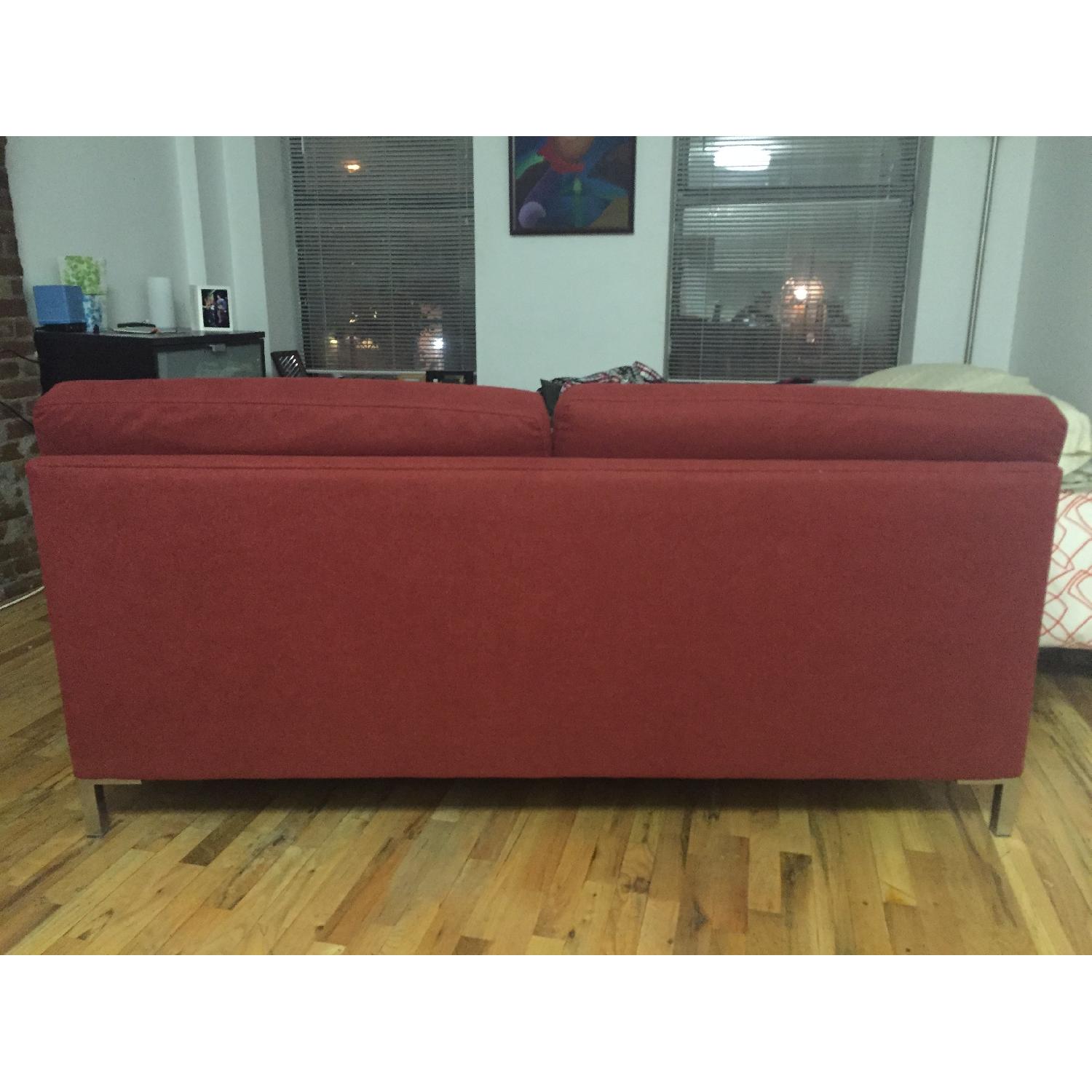 West Elm Armless Red Sofa - image-4