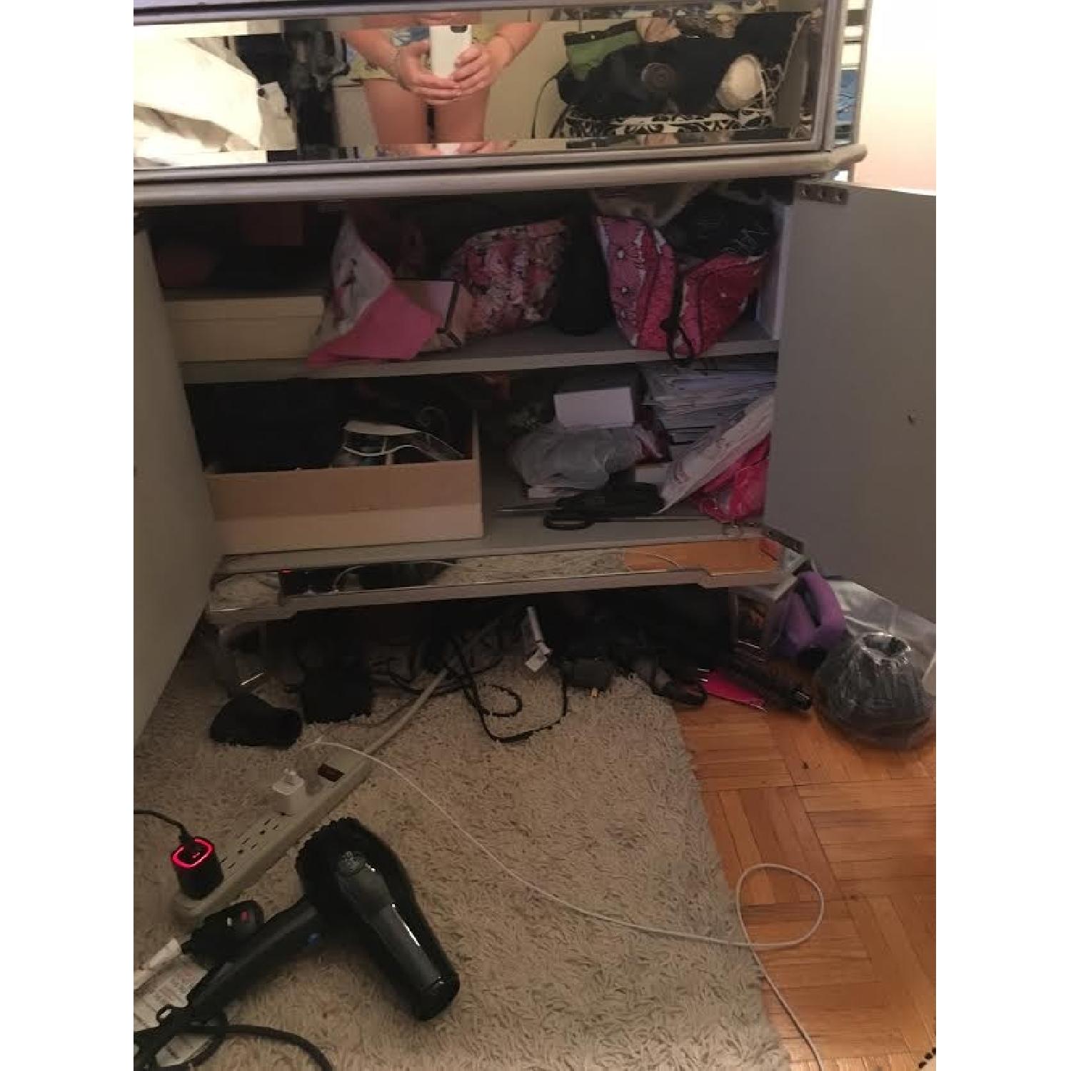 Mirrored Night Stand/Storage Unit - image-4