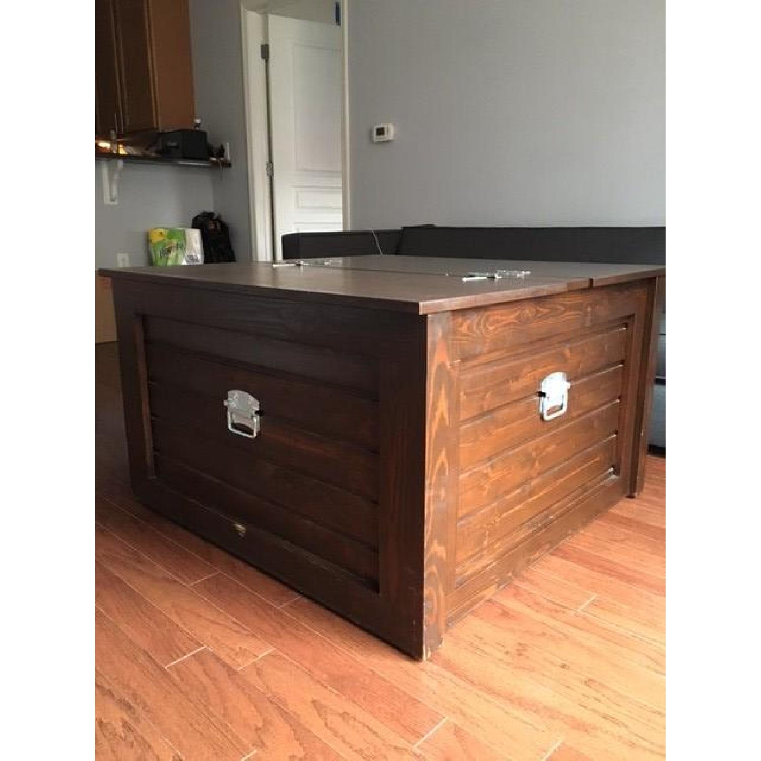 Gothic Cabinet Craft Coffee Table Storage Trunk - image-1