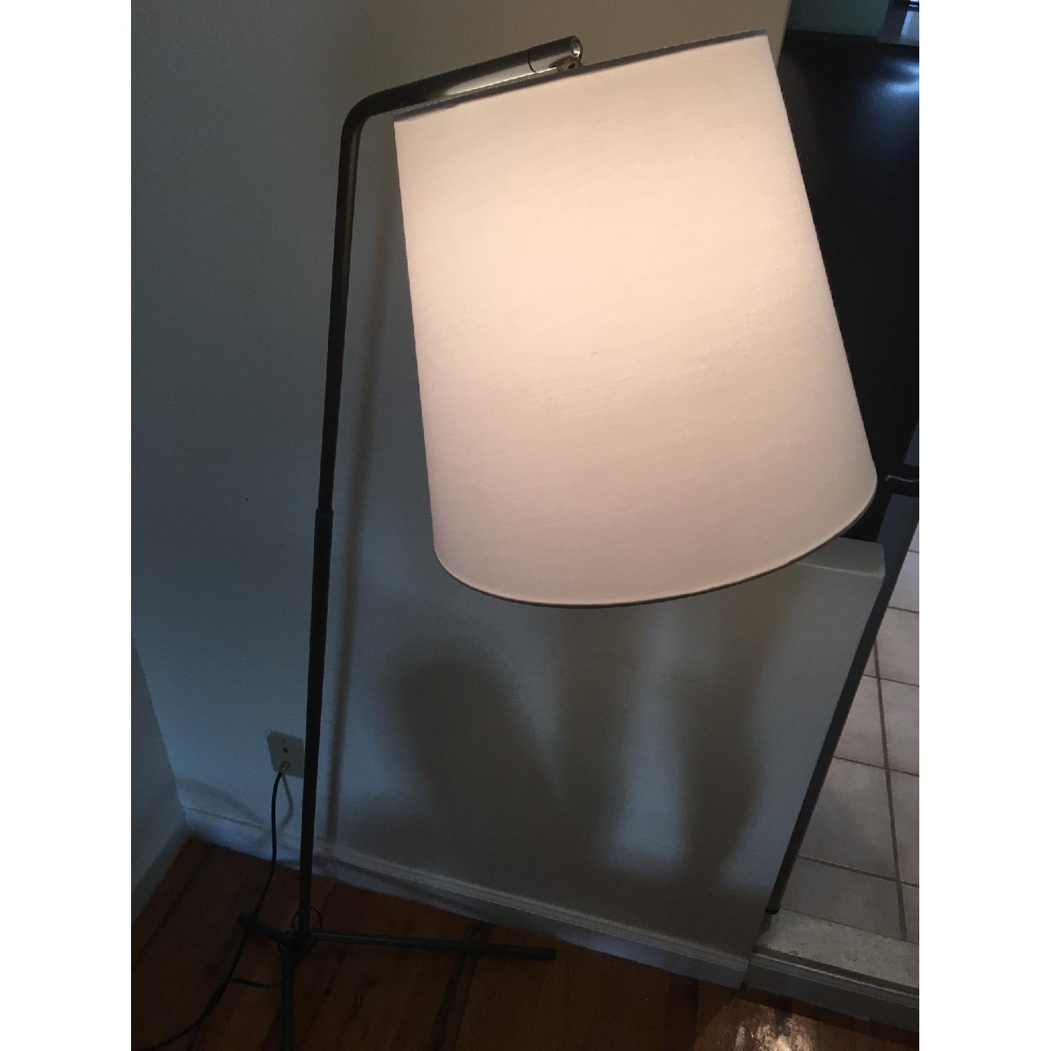 Crate & Barrel Angle Pewter Floor Lamp - image-3