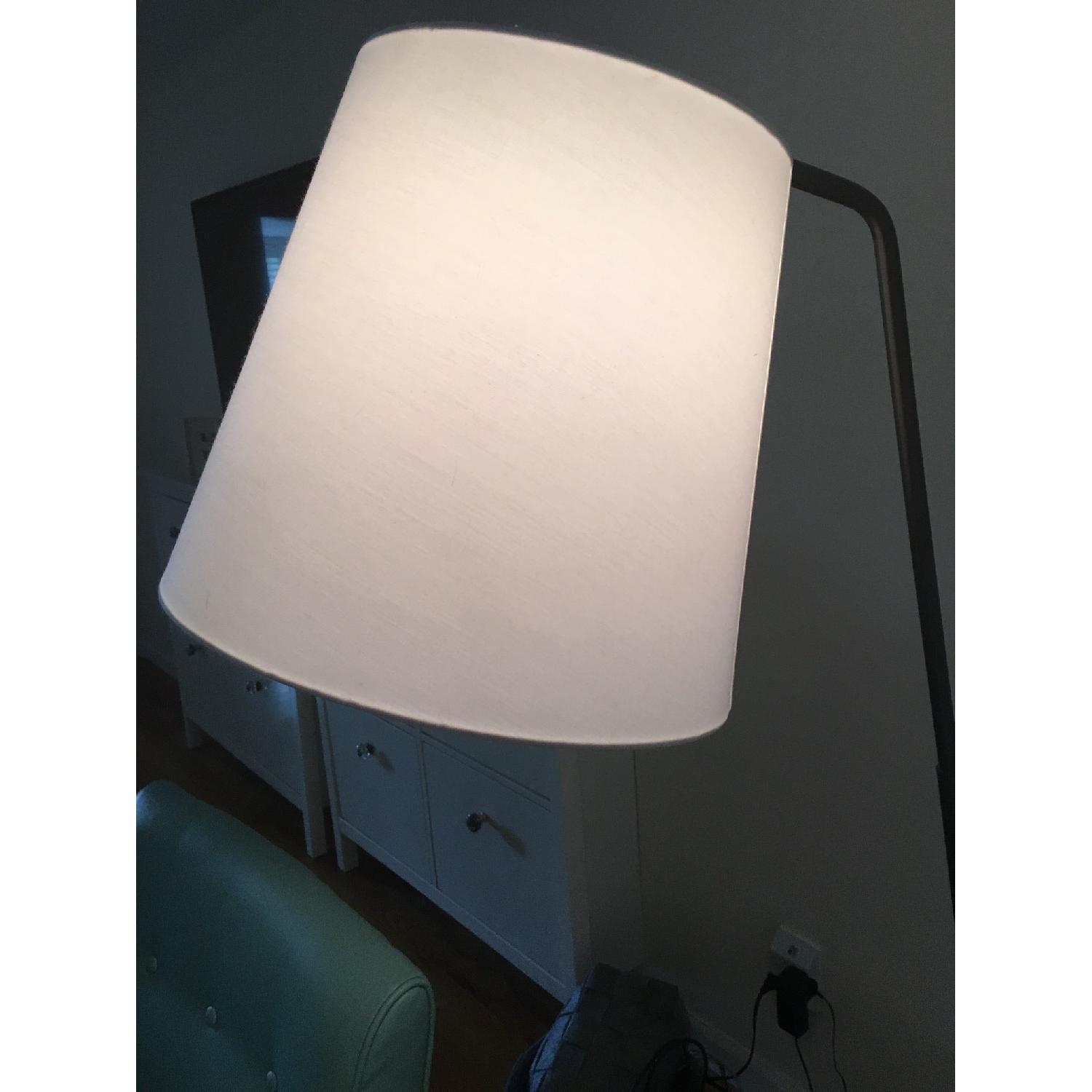 Crate & Barrel Angle Pewter Floor Lamp - image-6