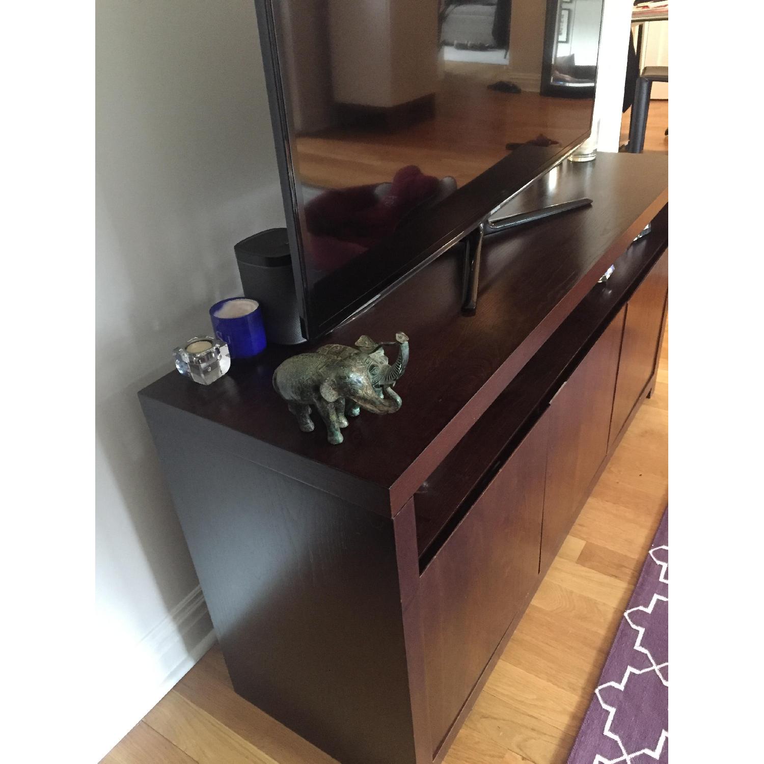 CB2 Dark Almond Wood Media Console - image-2